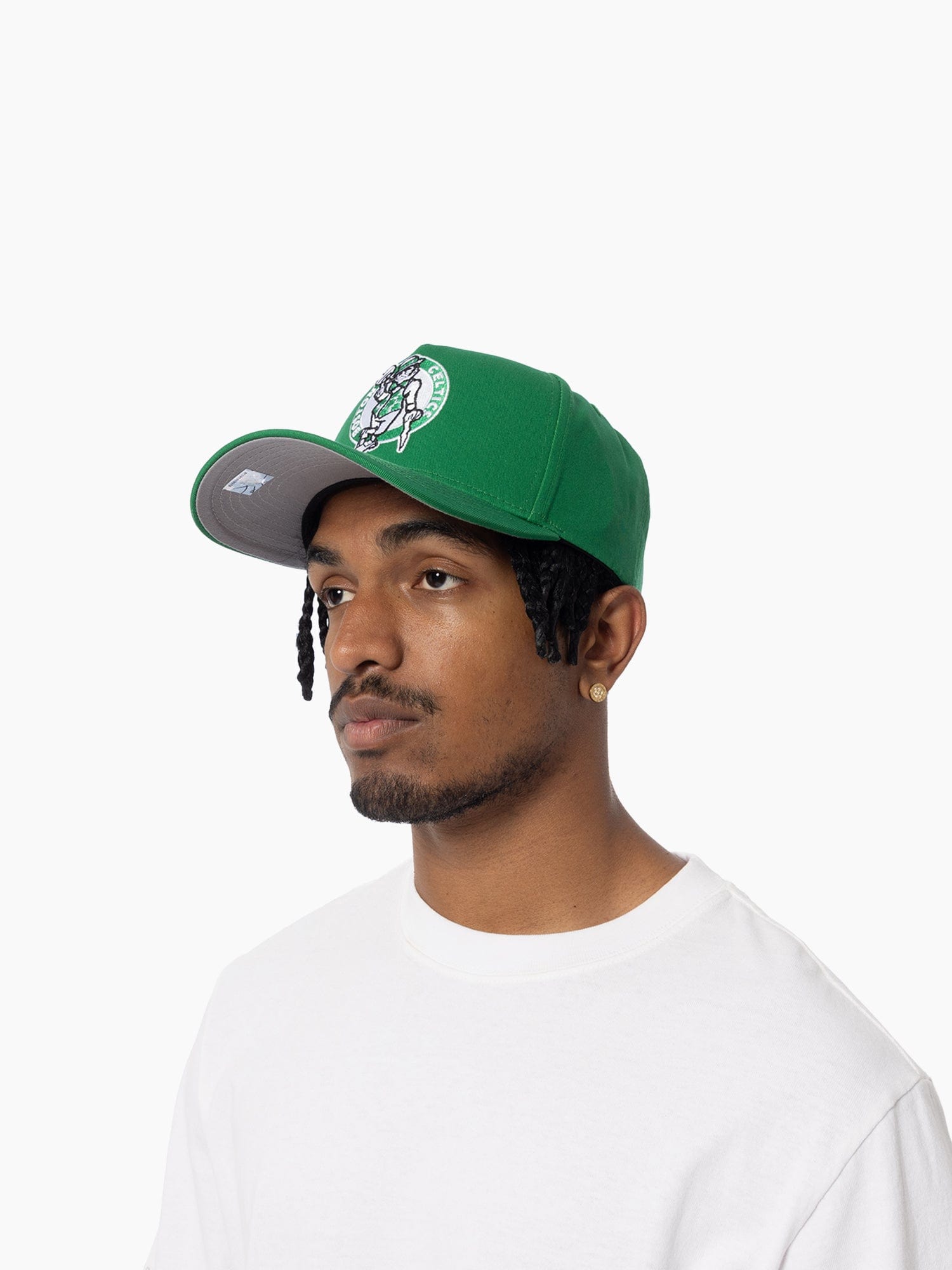 Mitchell And Ness Caps Boston Celtics Mitchell & Ness NBA HWC Pro Pinch Snapback Hat - Green