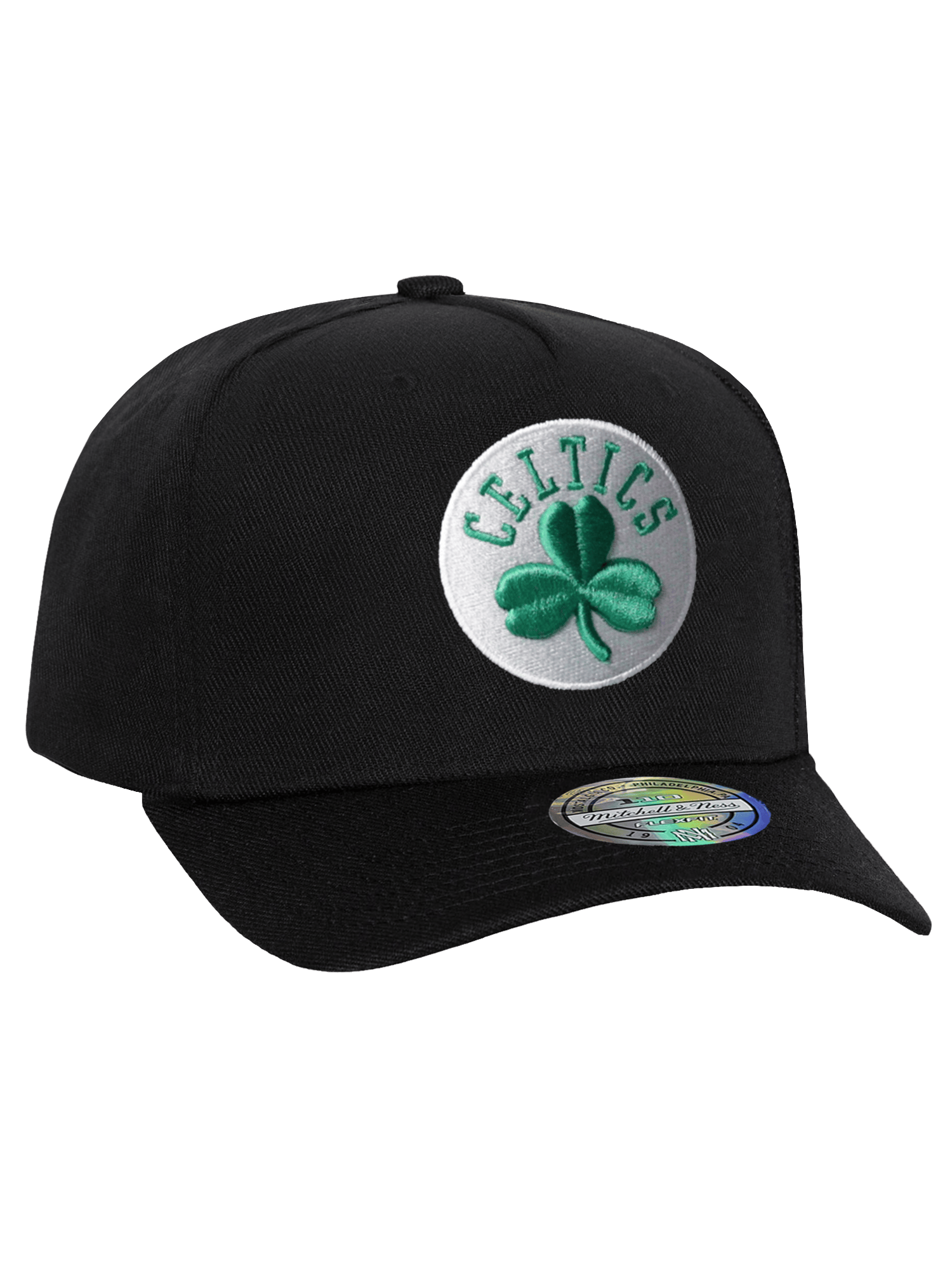 Mitchell And Ness Caps Boston Celtics Mitchell & Ness NBA Team 110 Flex Snapback Hat - Black