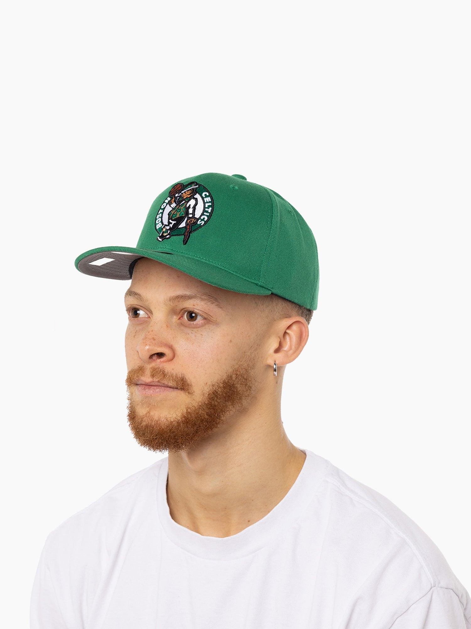 Mitchell And Ness Caps Boston Celtics Mitchell & Ness NBA Team 2.0 Pro Crown Snapback Hat - Green