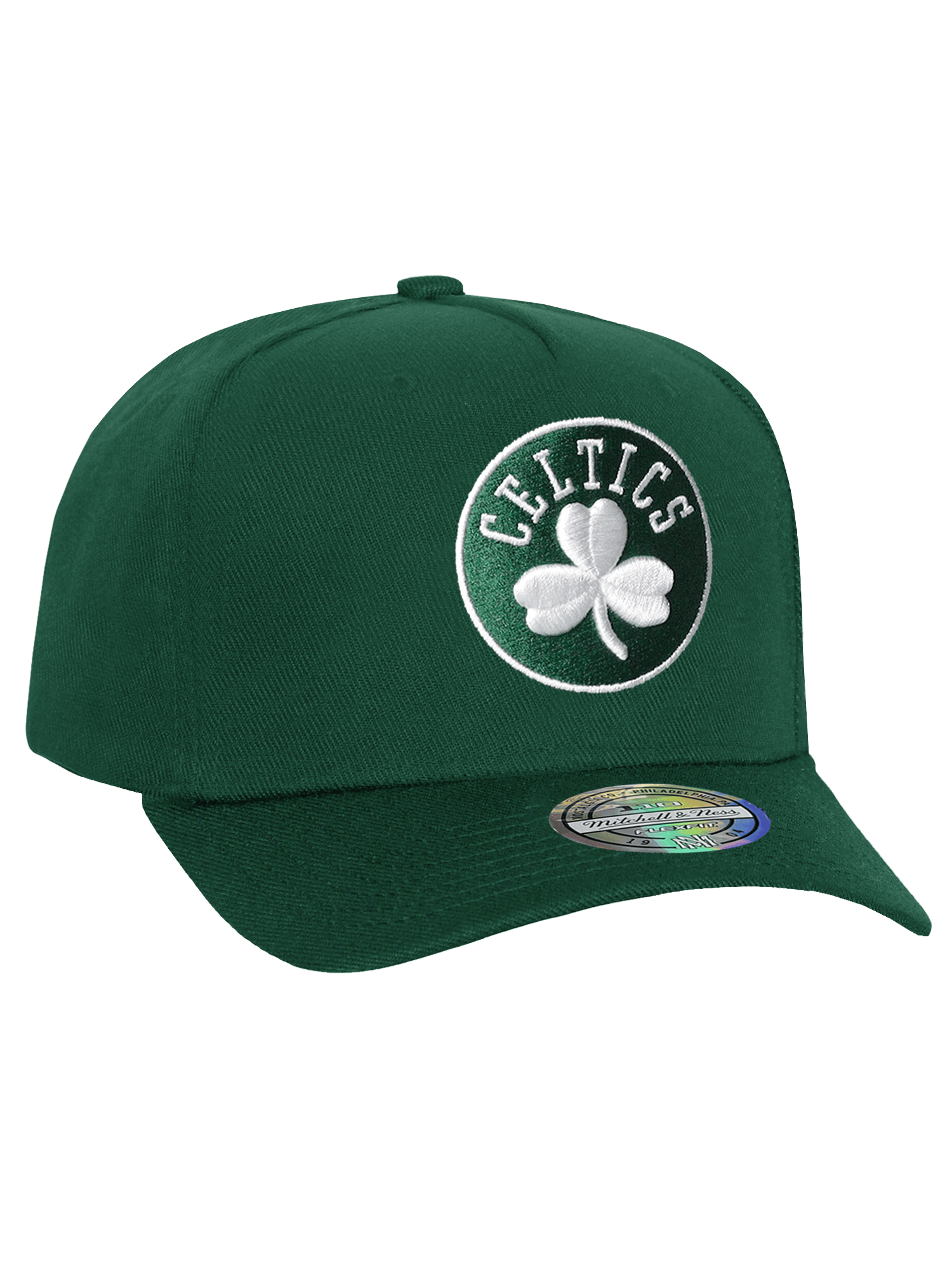 Mitchell And Ness Caps Boston Celtics Mitchell & Ness NBA Team Outline 110 Flex Snapback Hat - Green