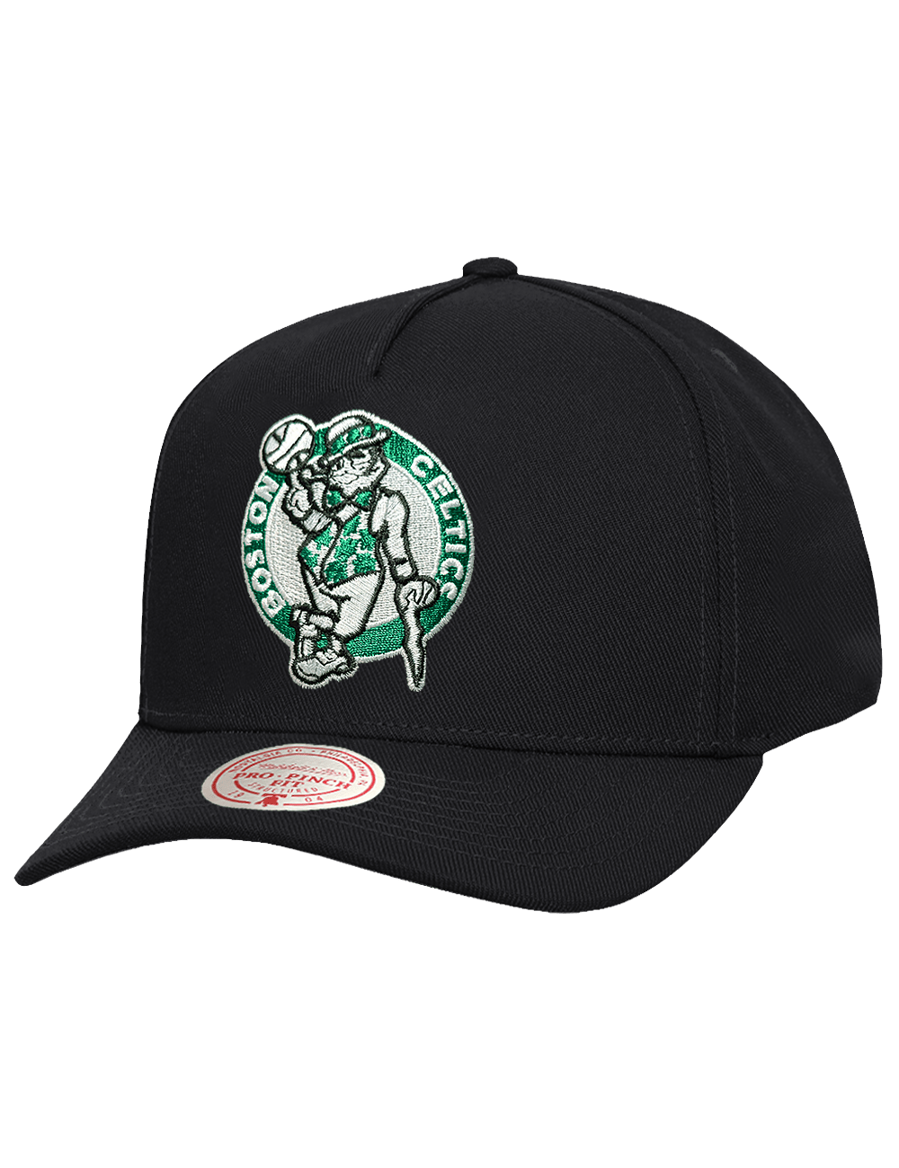 Mitchell And Ness Caps OSFM Boston Celtics Mitchell & Ness NBA Team Pro Pinch Snapback Hat - Black