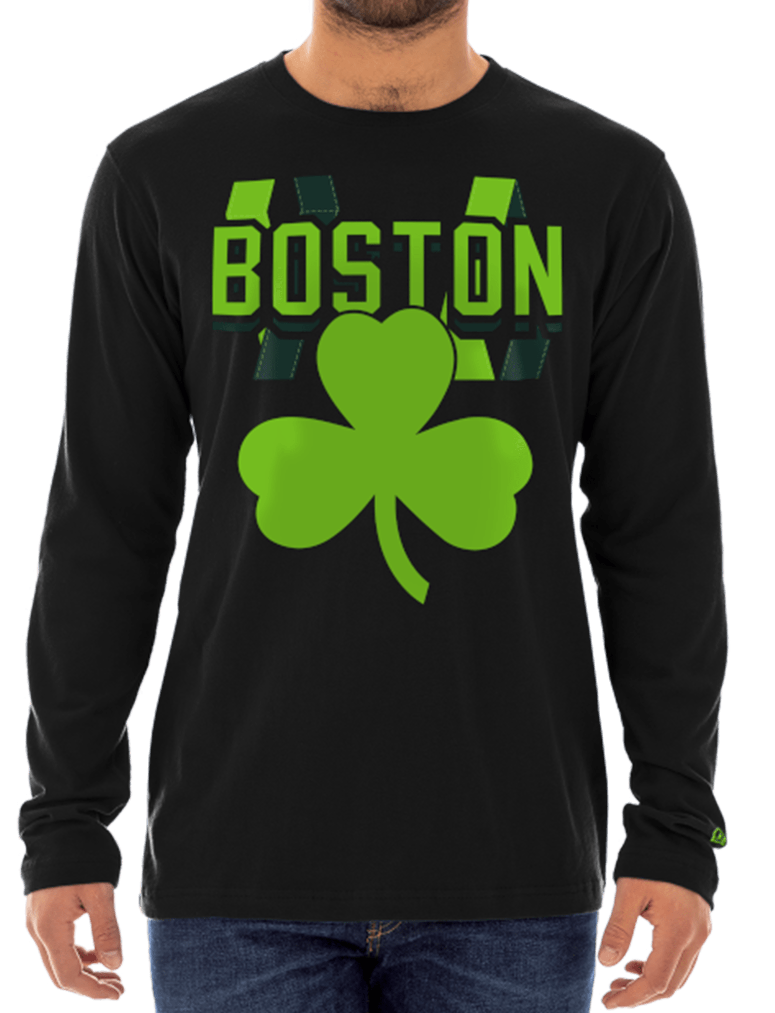 New Era T-Shirts Boston Celtics New Era NBA 24-25 City Edition Long Sleeve T-Shirt - Black