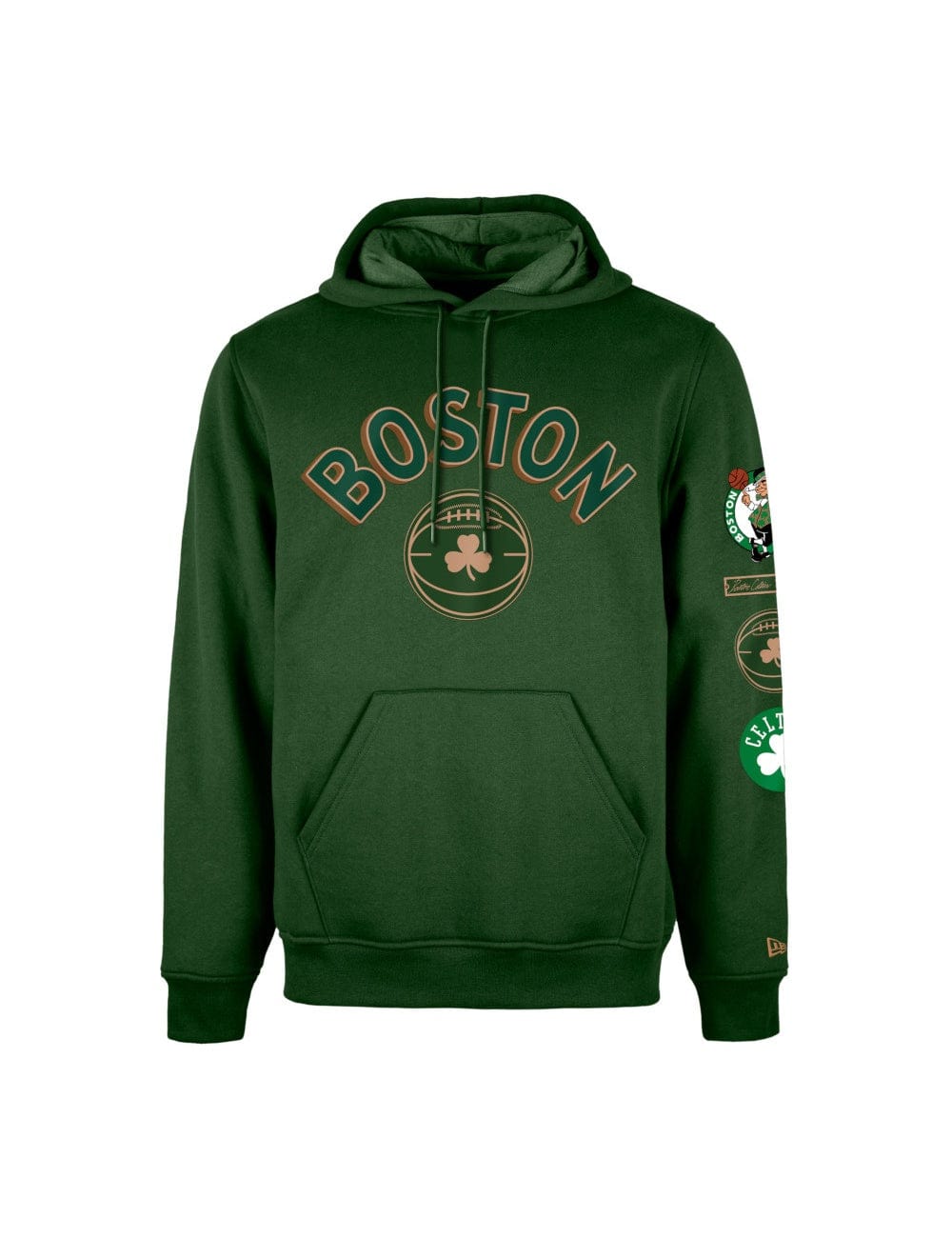 New Era Jumpers Boston Celtics New Era NBA 24 City Edition Hoodie Jumper - Green
