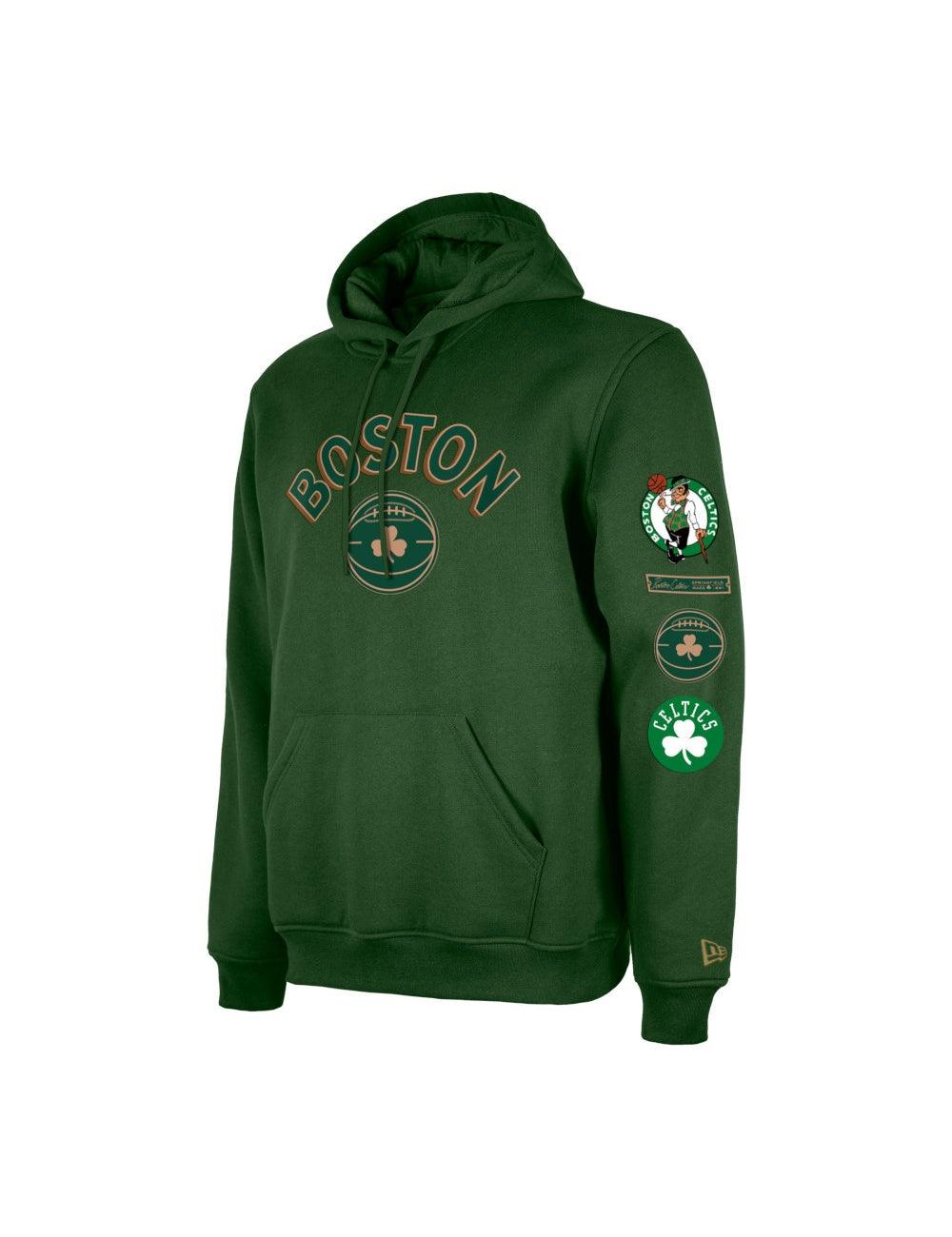 New Era Jumpers Boston Celtics New Era NBA 24 City Edition Hoodie Jumper - Green