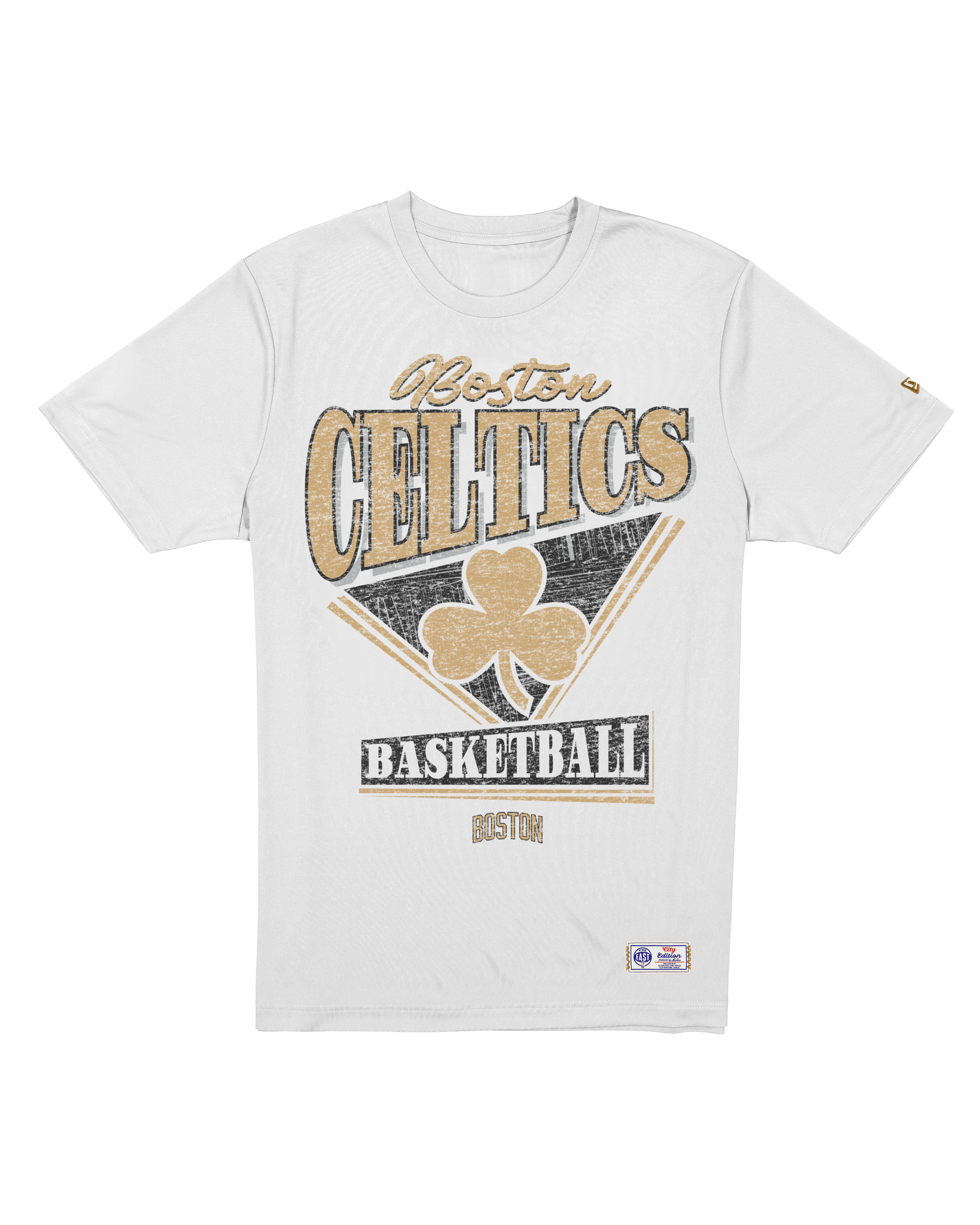 New Era T-Shirts Boston Celtics New Era NBA 25-26 City Edition Distressed T-Shirt