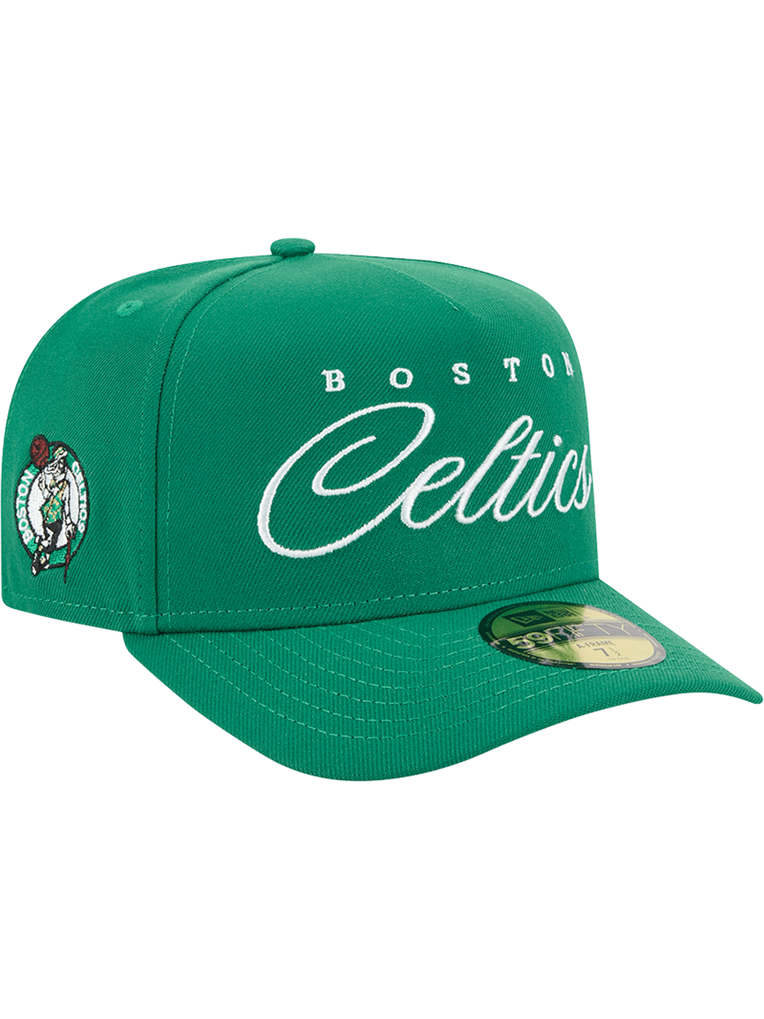 New Era Caps Boston Celtics New Era NBA 25 Draft 59FIFTY A-Frame Pre-Curved Fitted Hat - Green