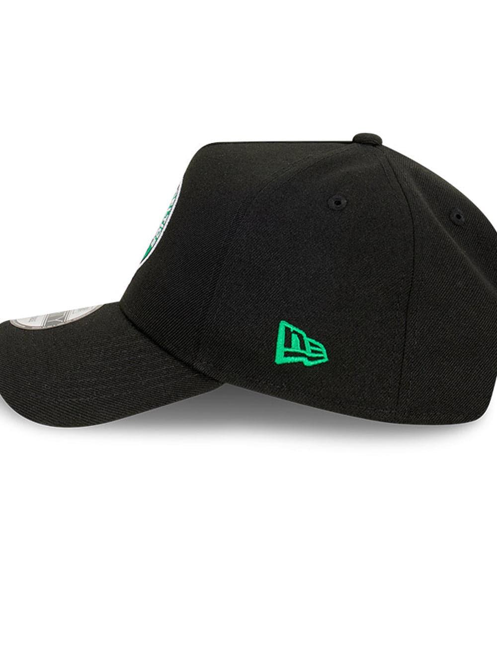 New Era Caps Boston Celtics New Era NBA Champs Patch 9FORTY A-Frame Snapback Hat - Black