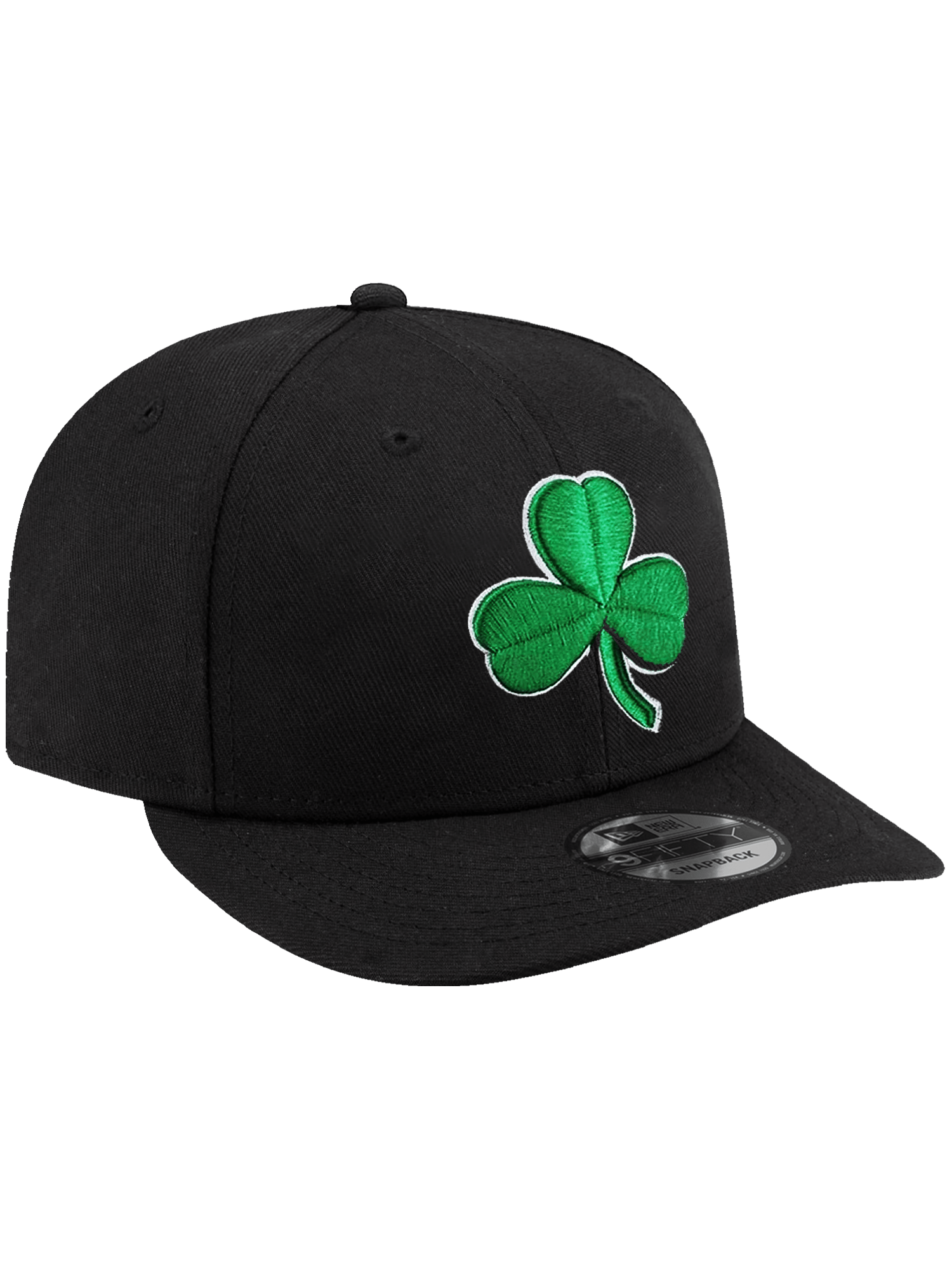 New Era Caps Boston Celtics New Era NBA Shamrock 9FIFTY Pre-Curved Snapback Hat - Black