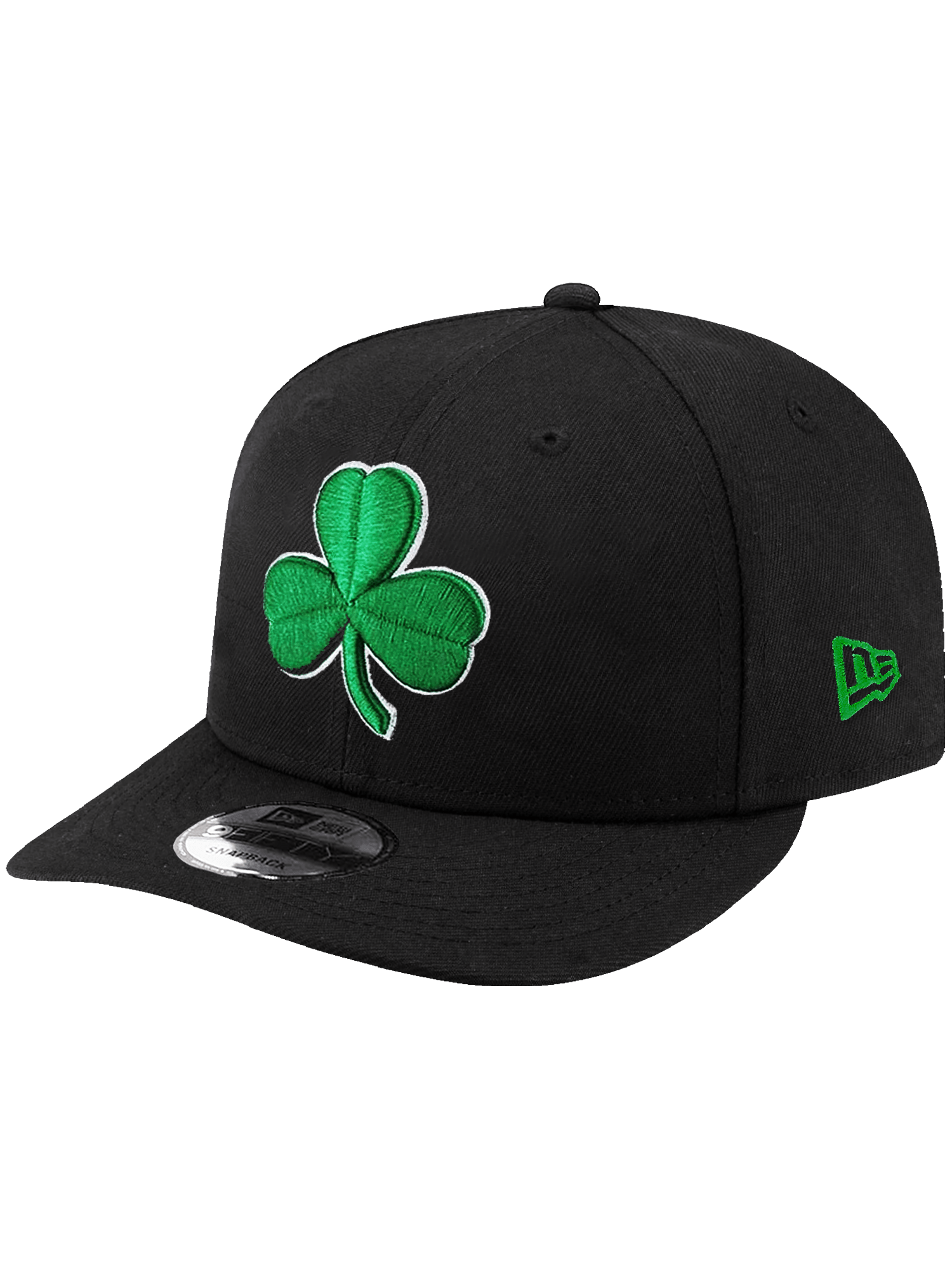 New Era Caps Boston Celtics New Era NBA Shamrock 9FIFTY Pre-Curved Snapback Hat - Black
