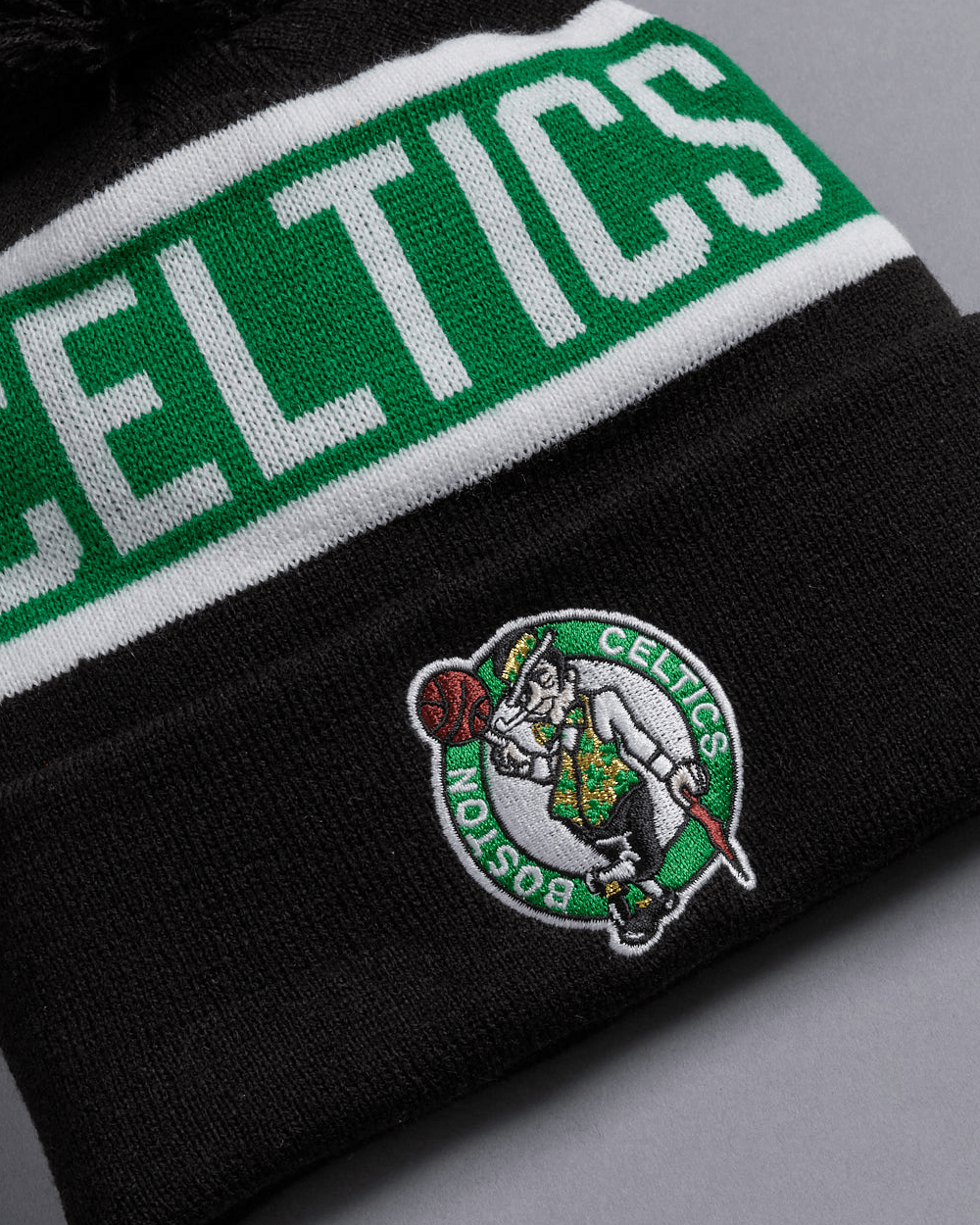 New Era Beanies Boston Celtics New Era NBA Spell Out Knit Beanie - Black