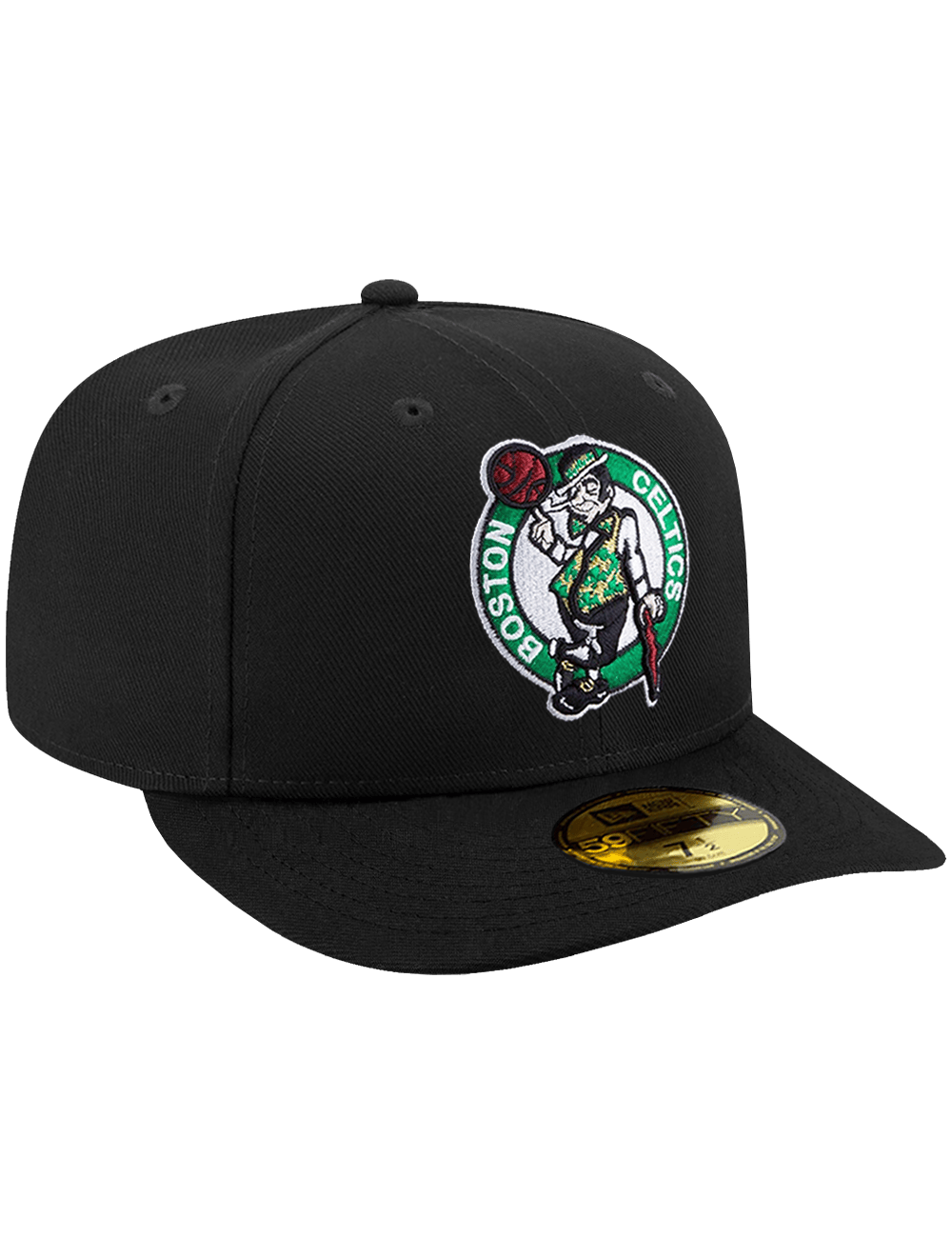 New Era Caps Boston Celtics New Era NBA Team 59FIFTY Pre-Curved Fitted Hat - Black
