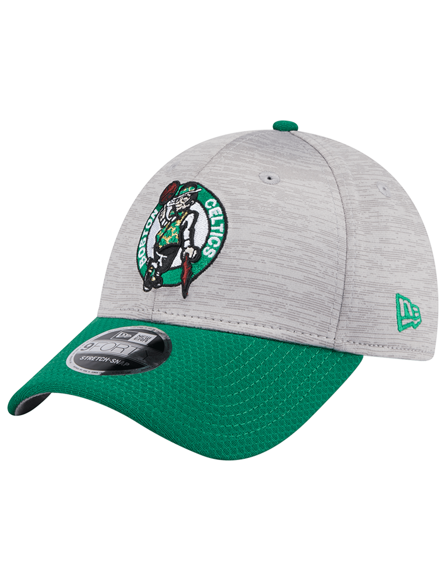 New Era Caps Boston Celtics New Era NBA Team Active Digi-Tech 9FORTY Snapback Hat - Graphite Grey