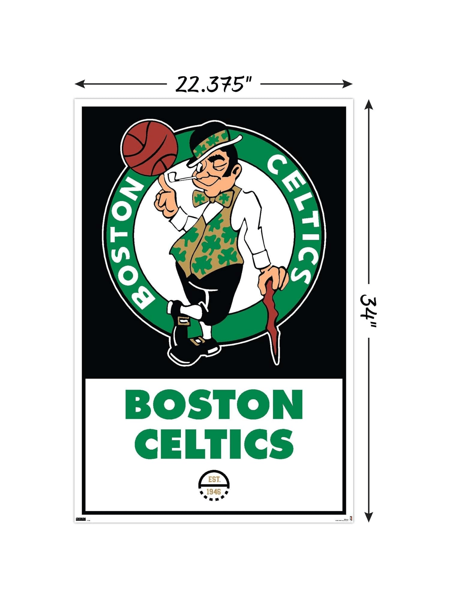 Trends International Posters Boston Celtics Trends NBA 61 x 91.5cm Logo Poster