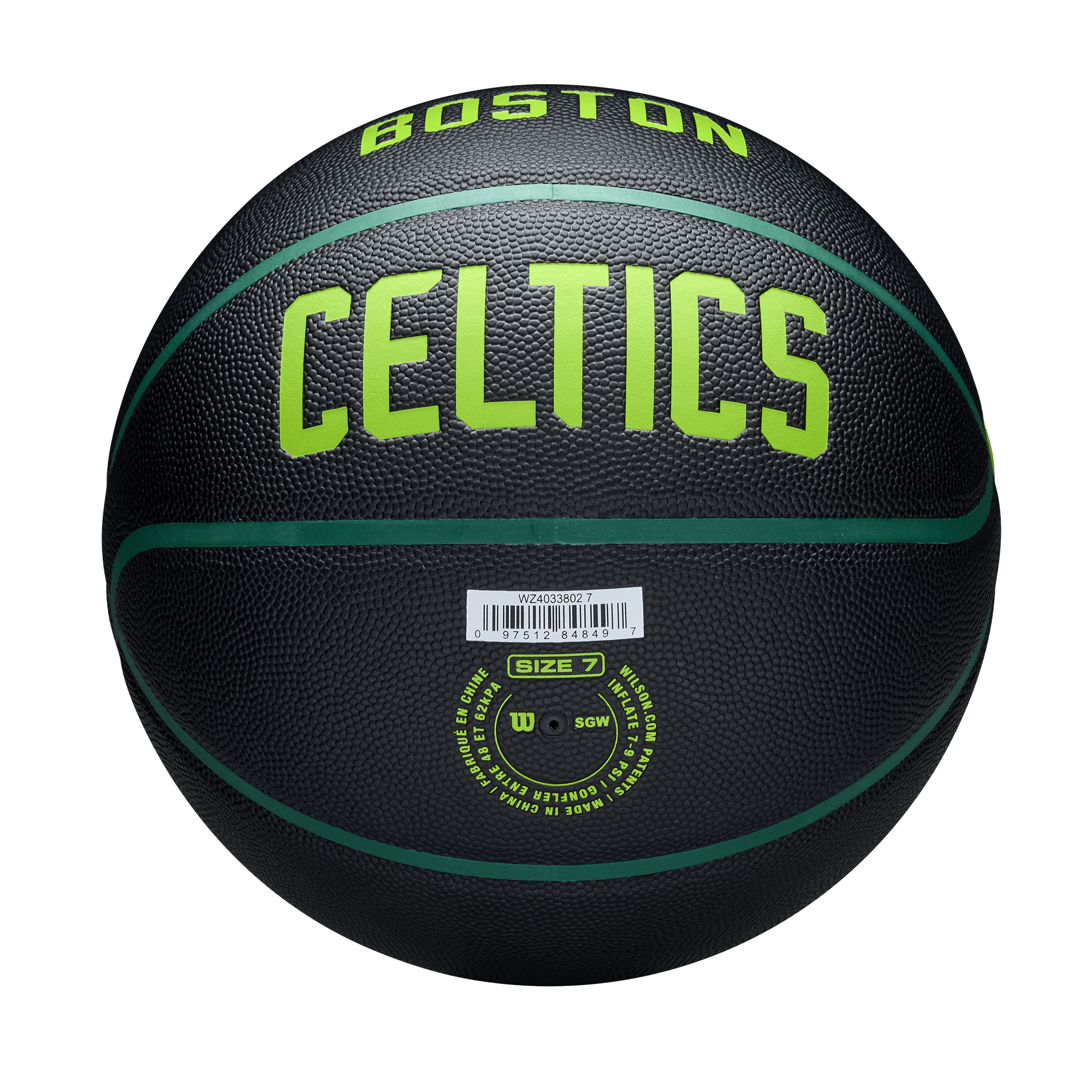 Wilson Sporting Goods Balls Boston Celtics Wilson NBA 24-25 City Edition Collector Full Size Basketball