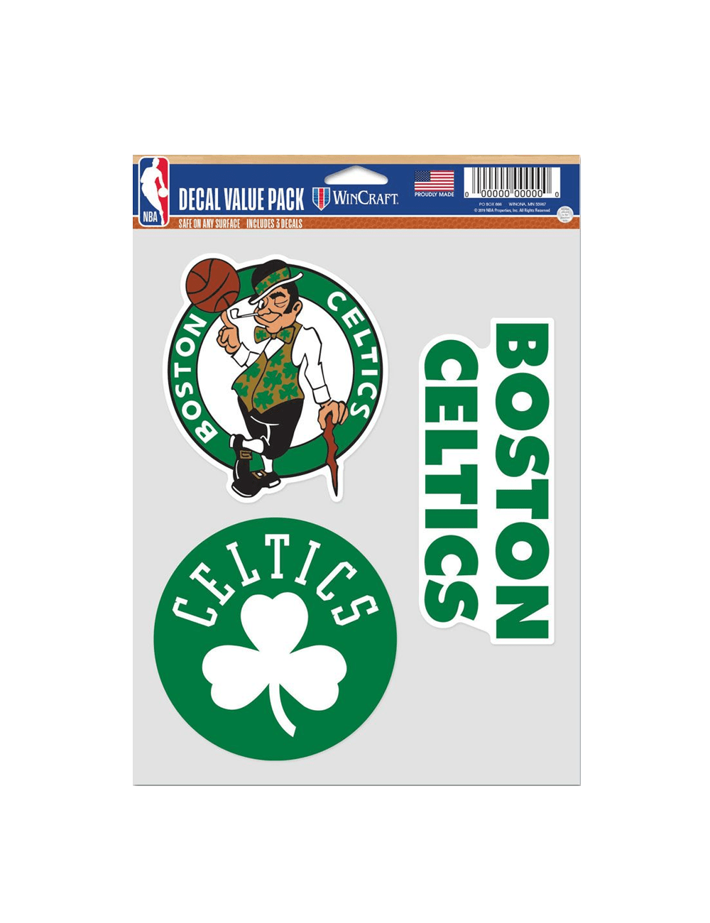 Wincraft Accessories Boston Celtics Wincraft NBA Team 3 Piece 5” x 7” Decal Set
