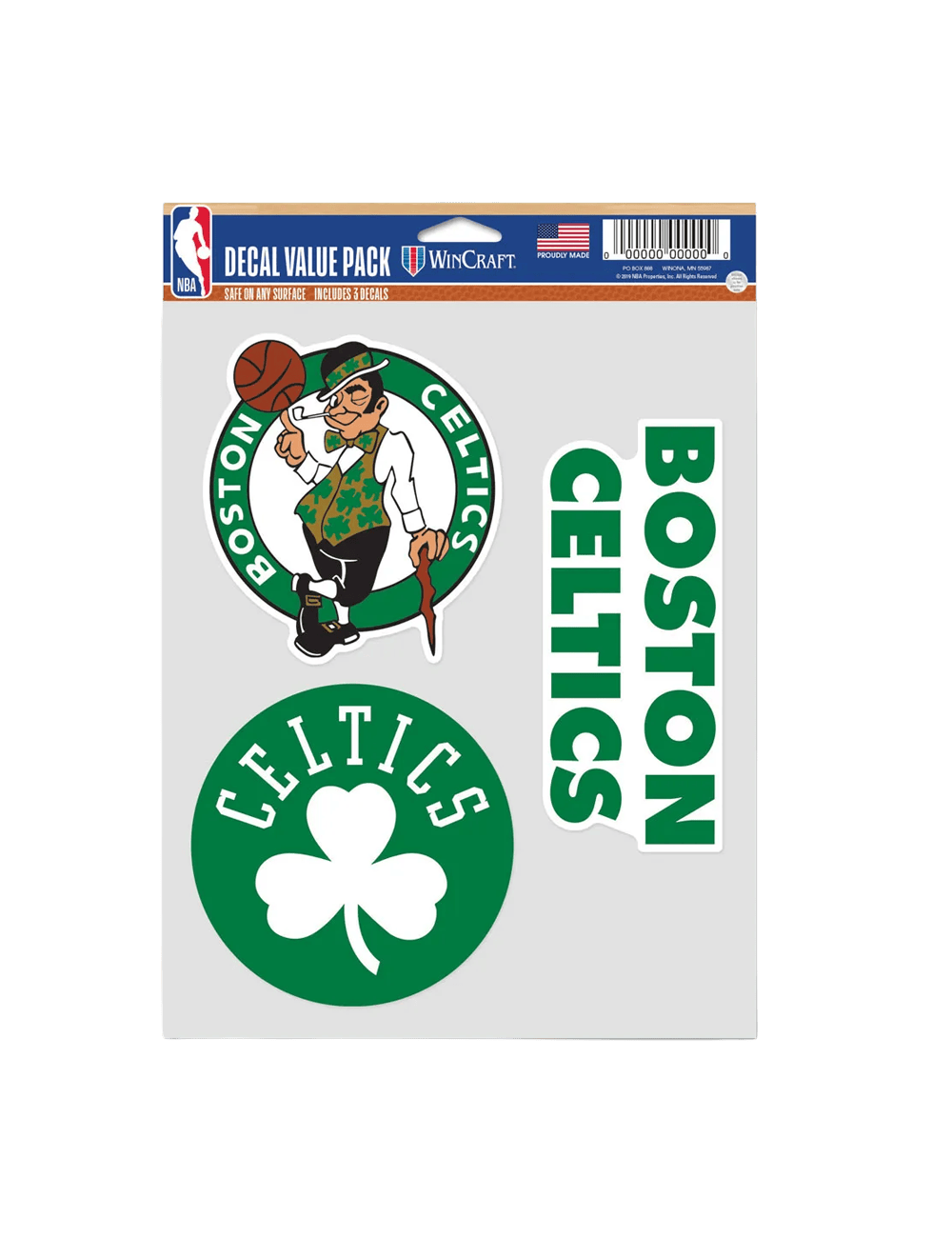 Wincraft Accessories Boston Celtics Wincraft NBA Team 3 Piece 5” x 7” Decal Set