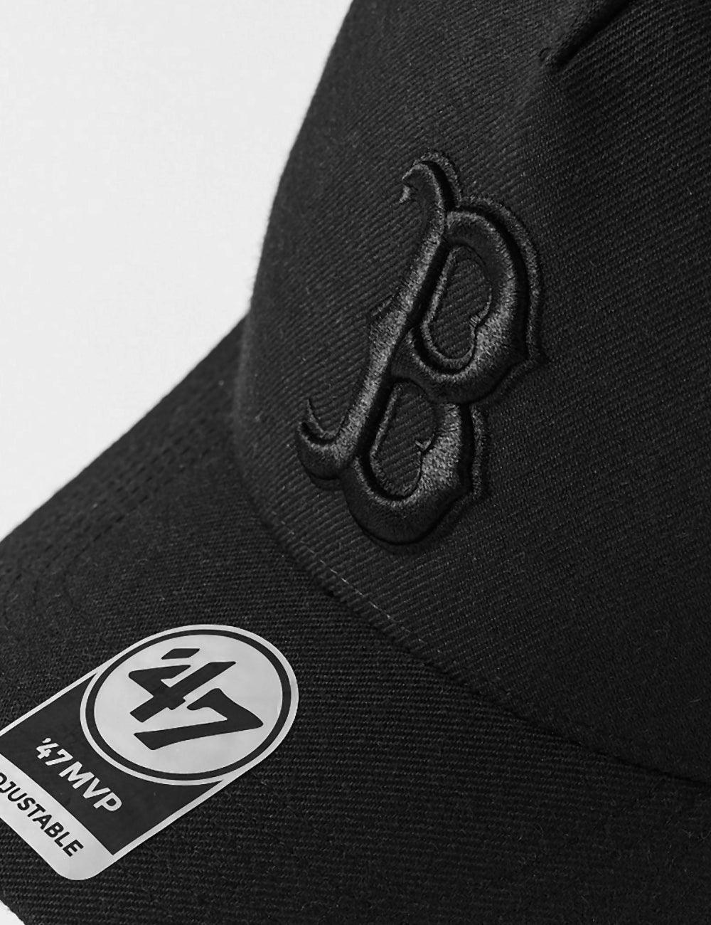 47 Brand Caps Boston Red Sox '47 MLB Black On Black MVP DT Snapback Hat