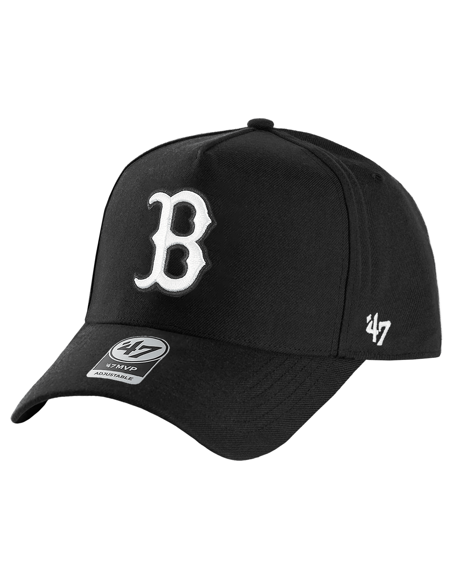 47 Brand Caps Boston Red Sox '47 MLB Black & White MVP DT Snapback Hat - Black