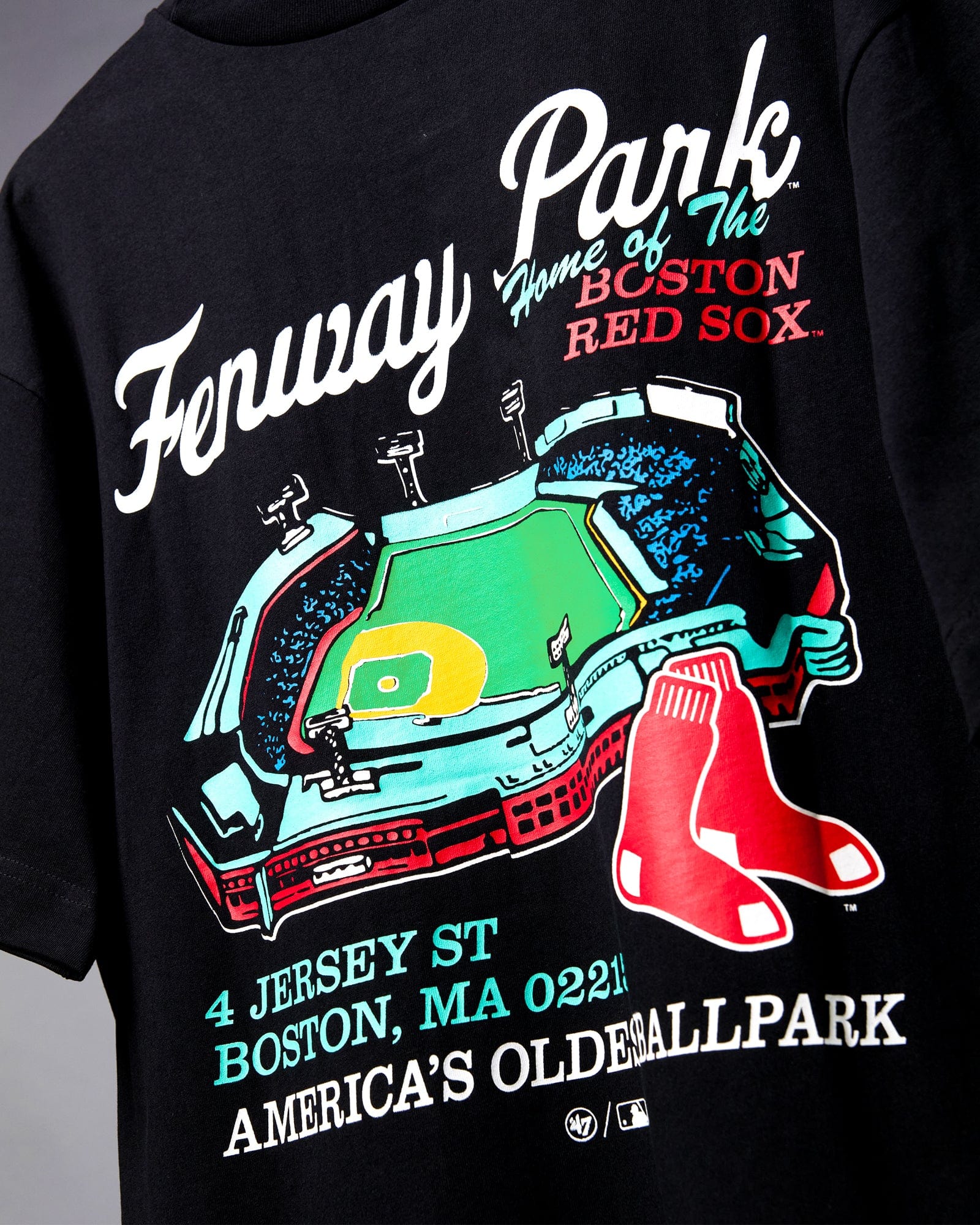 47 Brand T-Shirts Boston Red Sox '47 MLB Stadium Vintage Foundation T-Shirt - Black