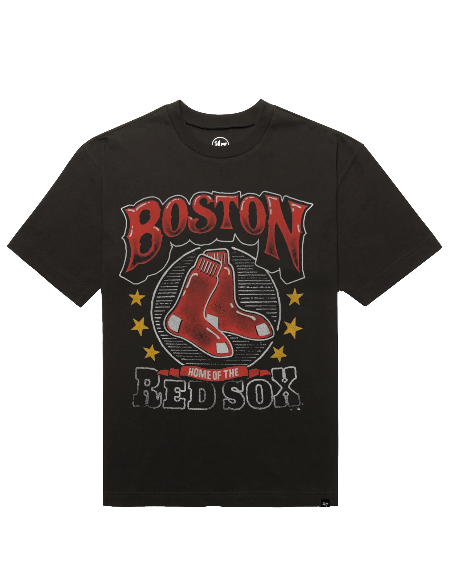 47 Brand T-Shirts Boston Red Sox '47 MLB Throwback Vintage Foundation T-Shirt - Carbonite