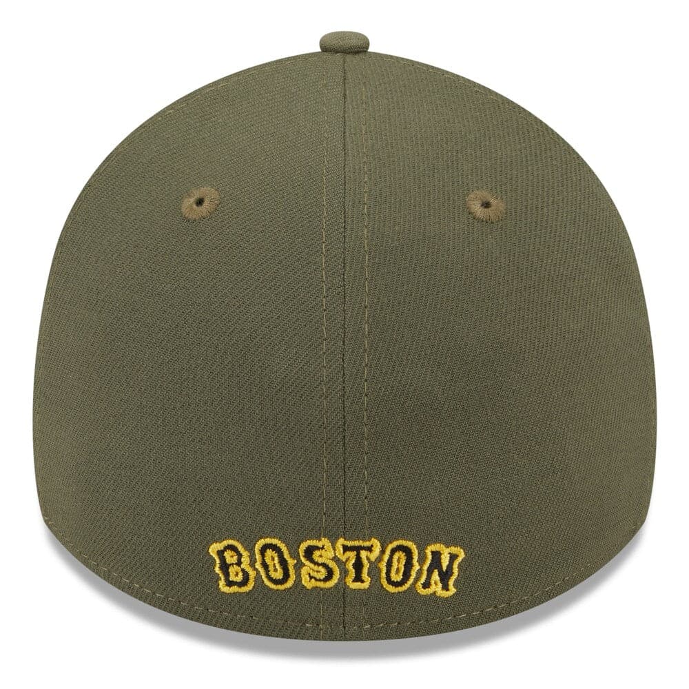 New Era Caps Boston Red Sox New Era MLB 2023 Armed Forces 39THIRTY Stretch-Fit Hat - Army