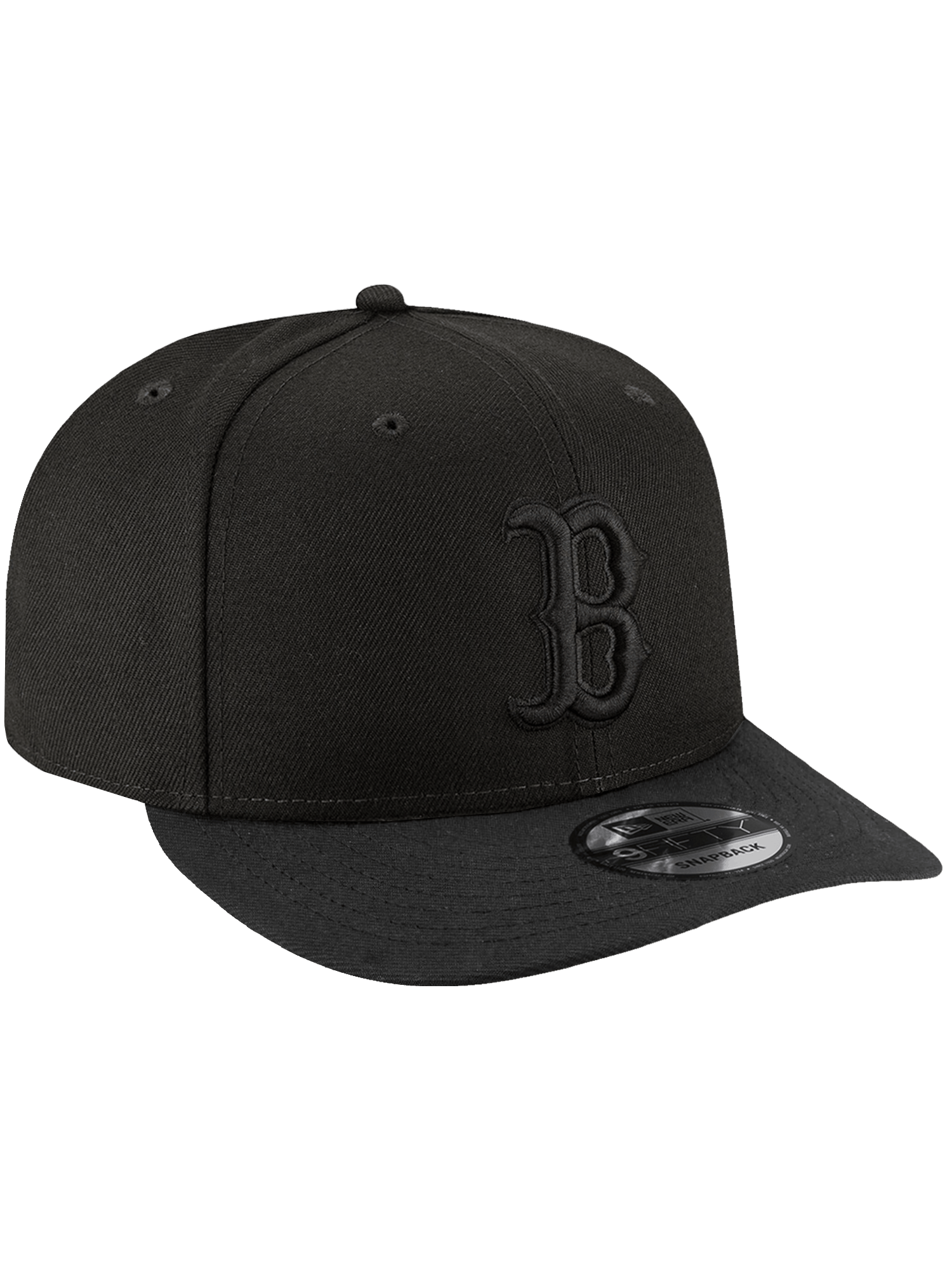 New Era Caps OSFA Boston Red Sox New Era MLB Black On Black 9FIFTY Pre-Curved Snapback Hat