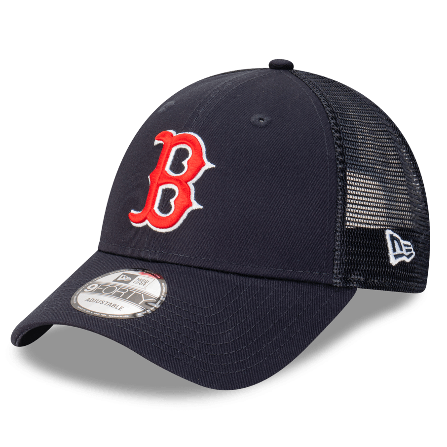New Era Caps Boston Red Sox New Era MLB Team Trucker 9FORTY Snapback Hat - Navy