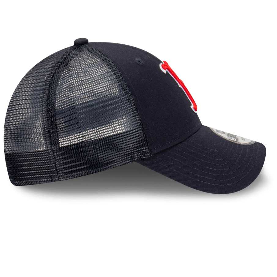 New Era Caps Boston Red Sox New Era MLB Team Trucker 9FORTY Snapback Hat - Navy