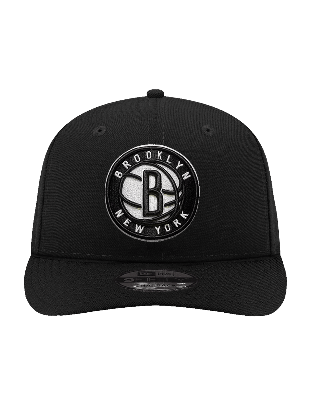 New Era Caps OSFA Brooklyn Nets New Era NBA Team 9FIFTY Pre-Curved Snapback Hat - Black