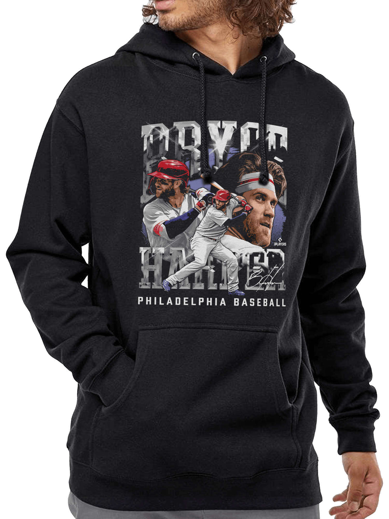500 Level Jumpers Bryce Harper Philadelphia Phillies 500 Level MLB Homage Hoodie Jumper - Black