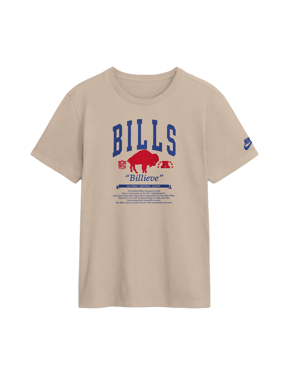 Nike T-Shirts Buffalo Bills Nike NFL Rewind 2 Hit T-Shirt - Sand