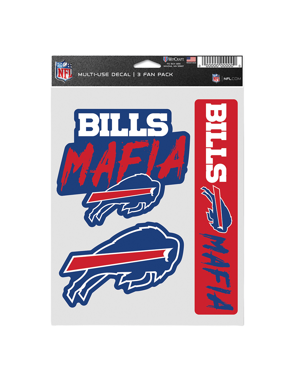 Wincraft Accessories Buffalo Bills Wincraft NFL Team 3 Piece 5” x 7” Decal Set
