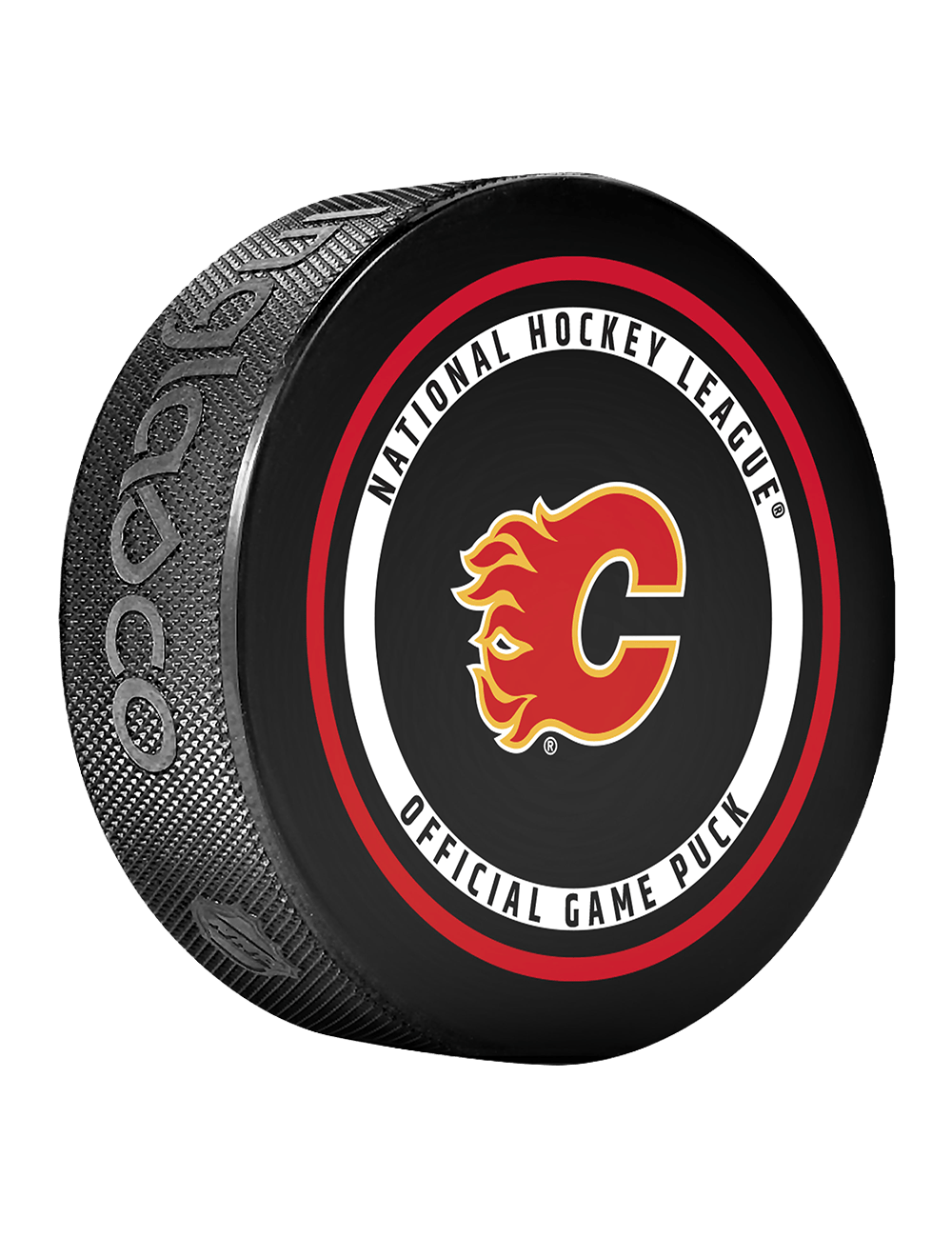 Inglasco Pucks Calgary Flames Inglasco NHL 26-27 Official Game Puck In Cube