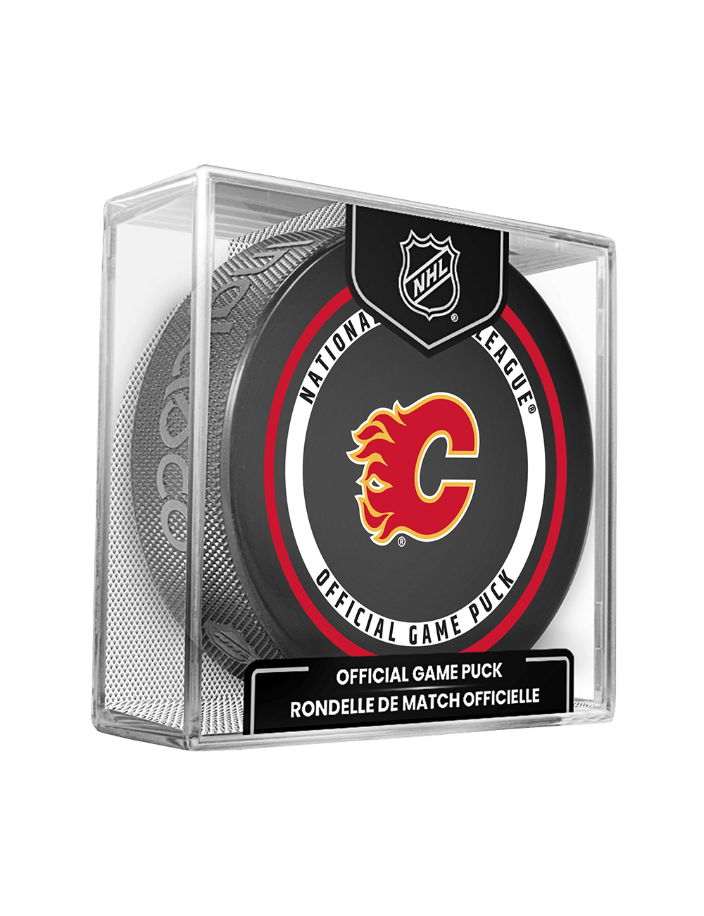 Inglasco Pucks Calgary Flames Inglasco NHL 26-27 Official Game Puck In Cube
