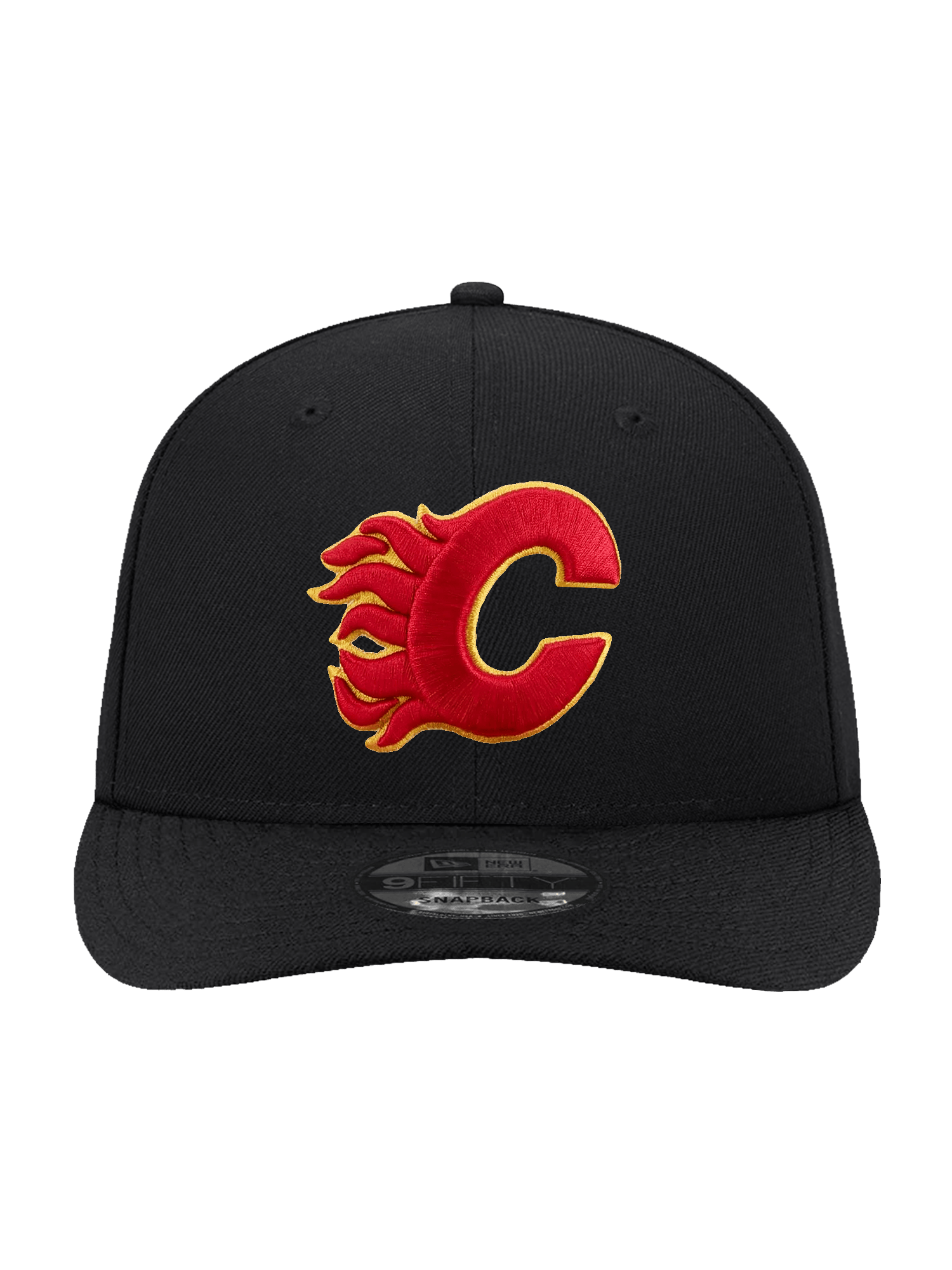 New Era Caps OSFA Calgary Flames New Era NHL Team 9FIFTY Pre-Curved Snapback Hat - Black