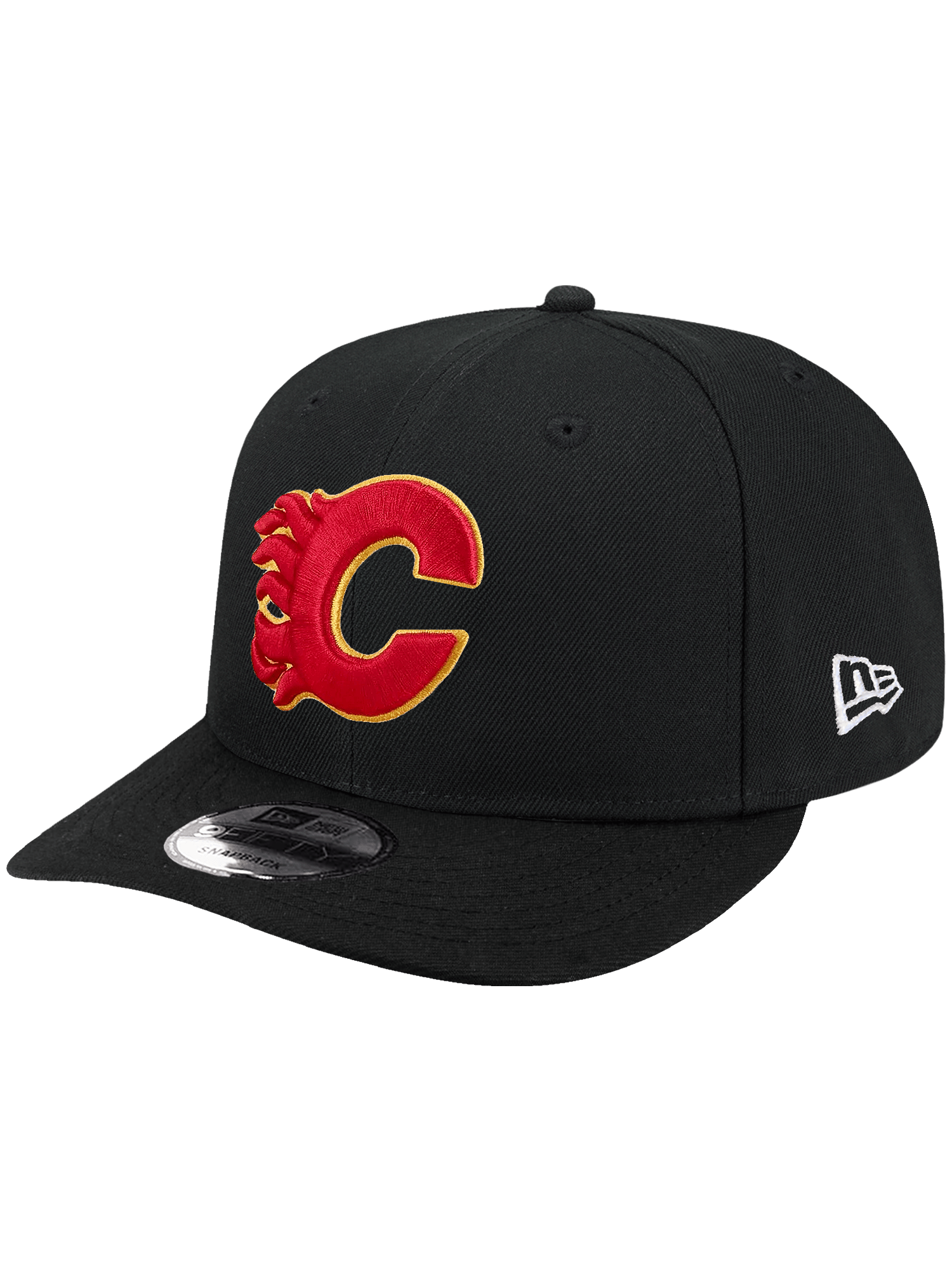 New Era Caps OSFA Calgary Flames New Era NHL Team 9FIFTY Pre-Curved Snapback Hat - Black