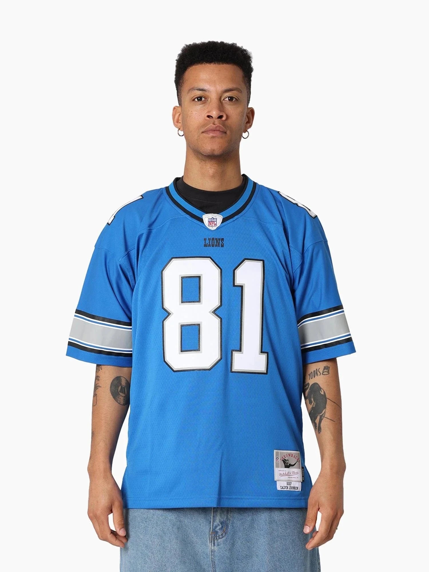 Mitchell And Ness Jerseys Calvin Johnson Detroit Lions Mitchell & Ness NFL 2007 Legacy Jersey - Blue