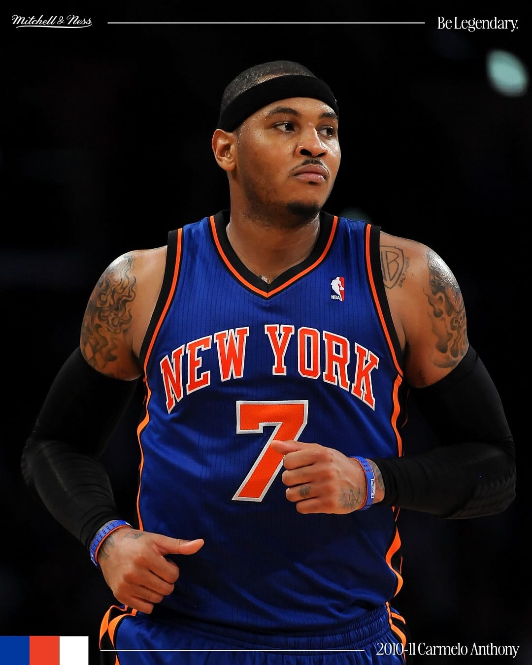 Mitchell And Ness Jerseys Carmelo Anthony New York Knicks Mitchell & Ness NBA 10-11 HWC Swingman Jersey - Blue