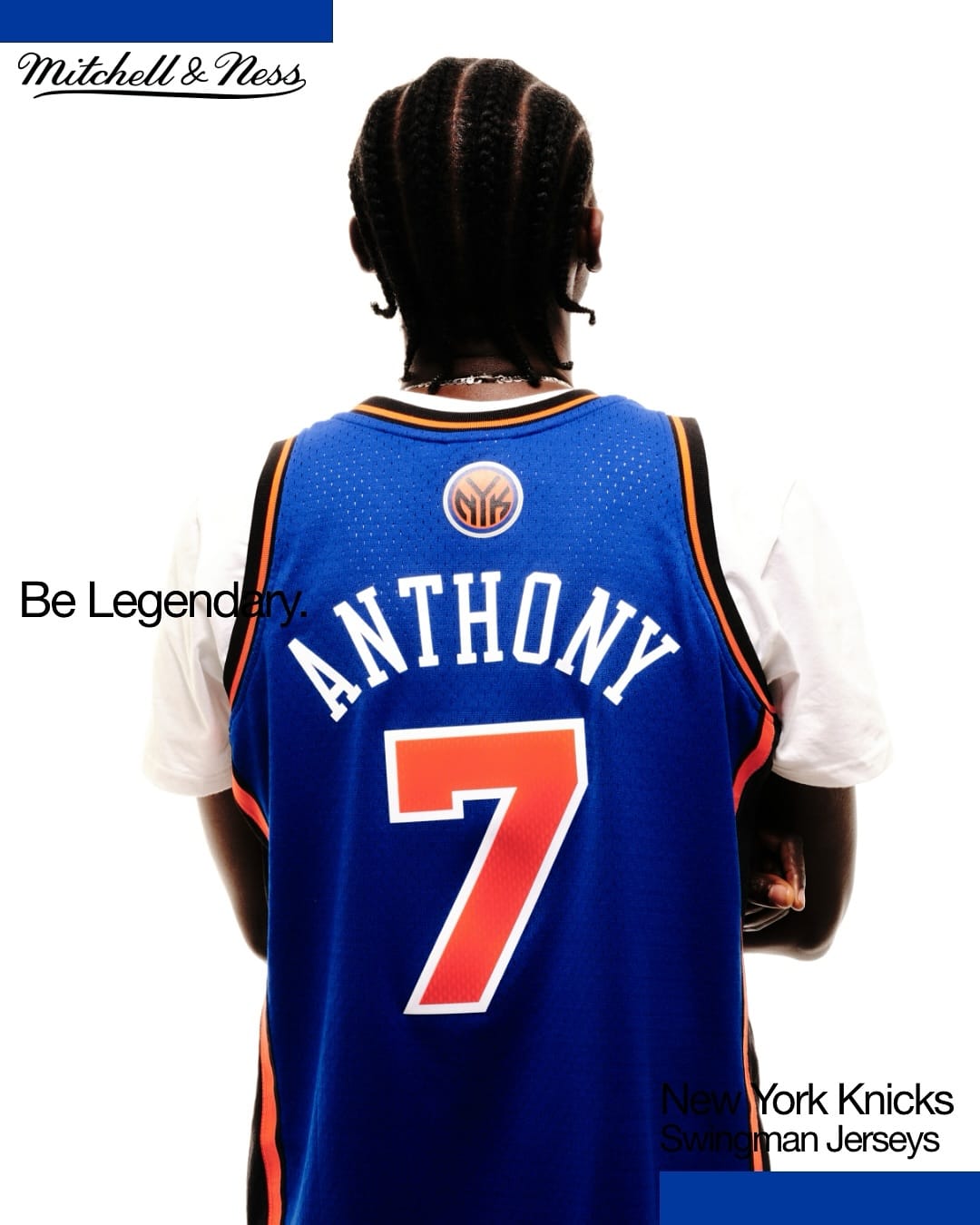 Mitchell And Ness Jerseys Carmelo Anthony New York Knicks Mitchell & Ness NBA 10-11 HWC Swingman Jersey - Blue