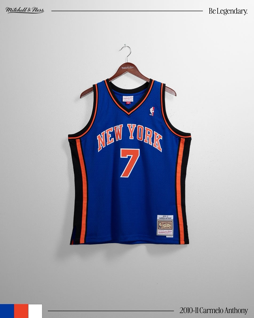 Mitchell And Ness Jerseys Carmelo Anthony New York Knicks Mitchell & Ness NBA 10-11 HWC Swingman Jersey - Blue