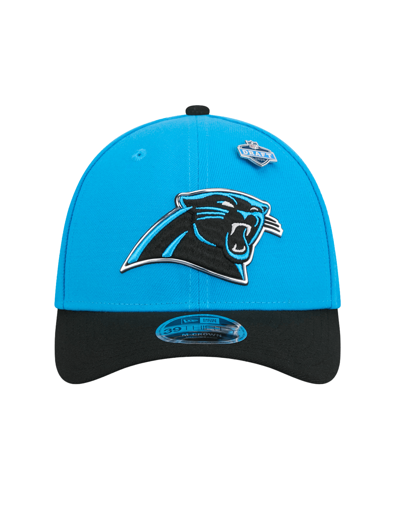New Era Caps M/L Carolina Panthers New Era NFL Draft 26 39THIRTY M-Crown Stretch-Fit Hat
