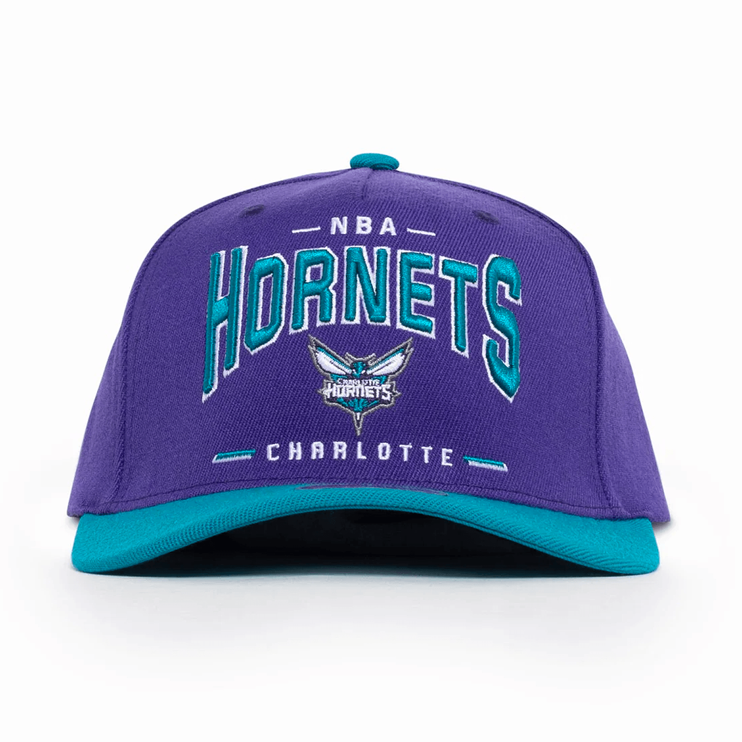 Mitchell And Ness Caps Charlotte Hornets Mitchell & Ness NBA Headline Arch Classic Red Snapback Hat