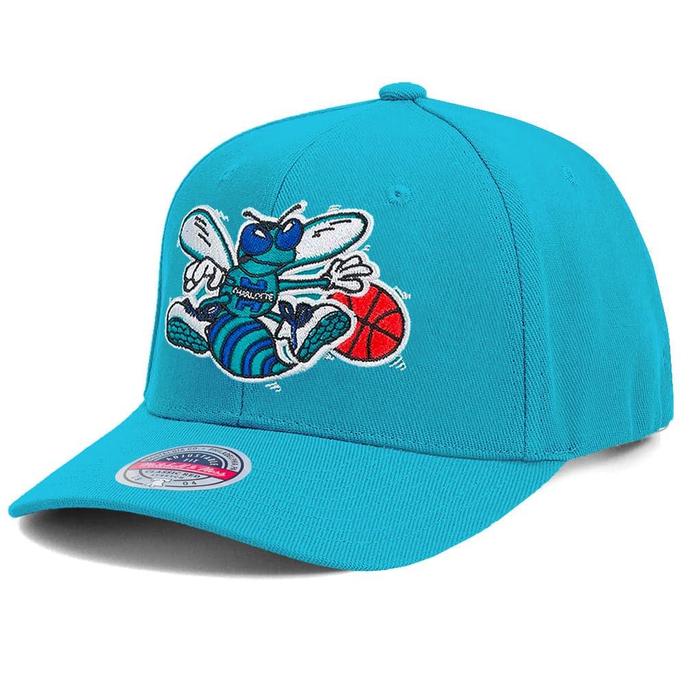 Mitchell And Ness Caps Charlotte Hornets Mitchell & Ness NBA HWC Classic Red Snapback Hat - Teal