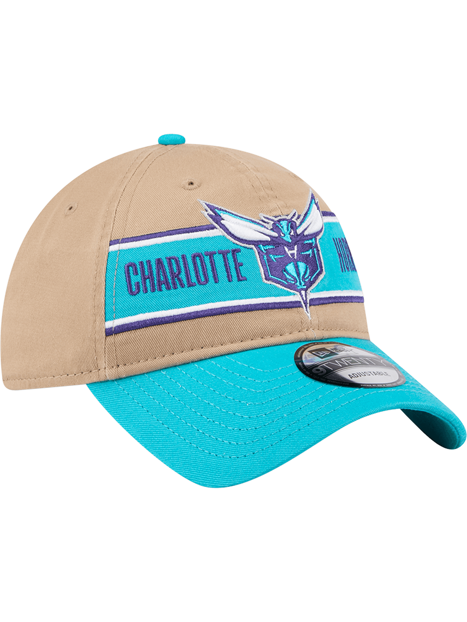 New Era Caps Charlotte Hornets New Era NBA 24 Draft 9TWENTY Strapback Hat - Tan