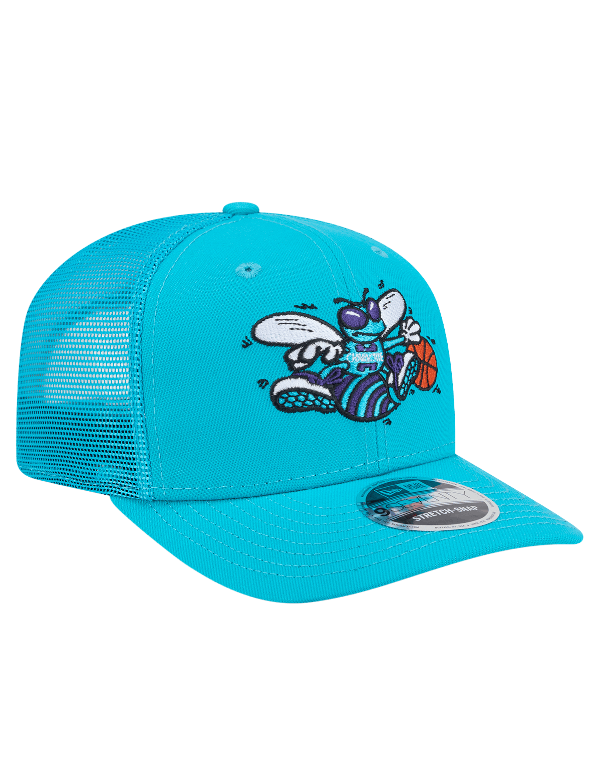 New Era Caps Charlotte Hornets New Era NBA HWC 9SEVENTY Trucker Stretch Snapback Hat - Turqoise