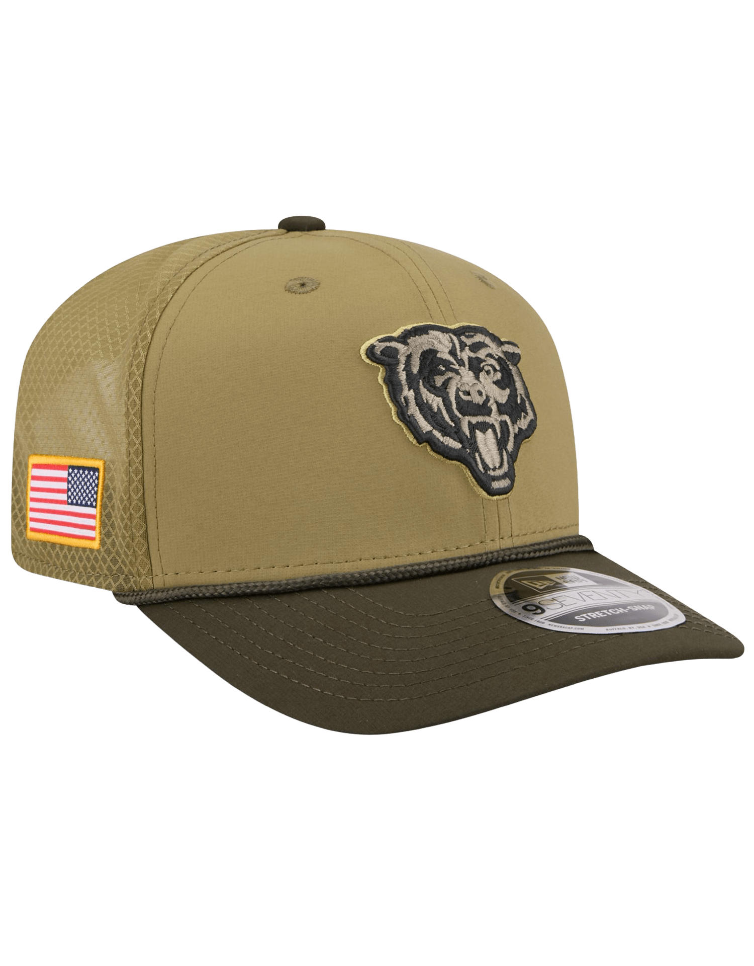 New Era Caps Chicago Bears New Era NFL 25 Salute To Service 9SEVENTY Stretch-Snapback Hat
