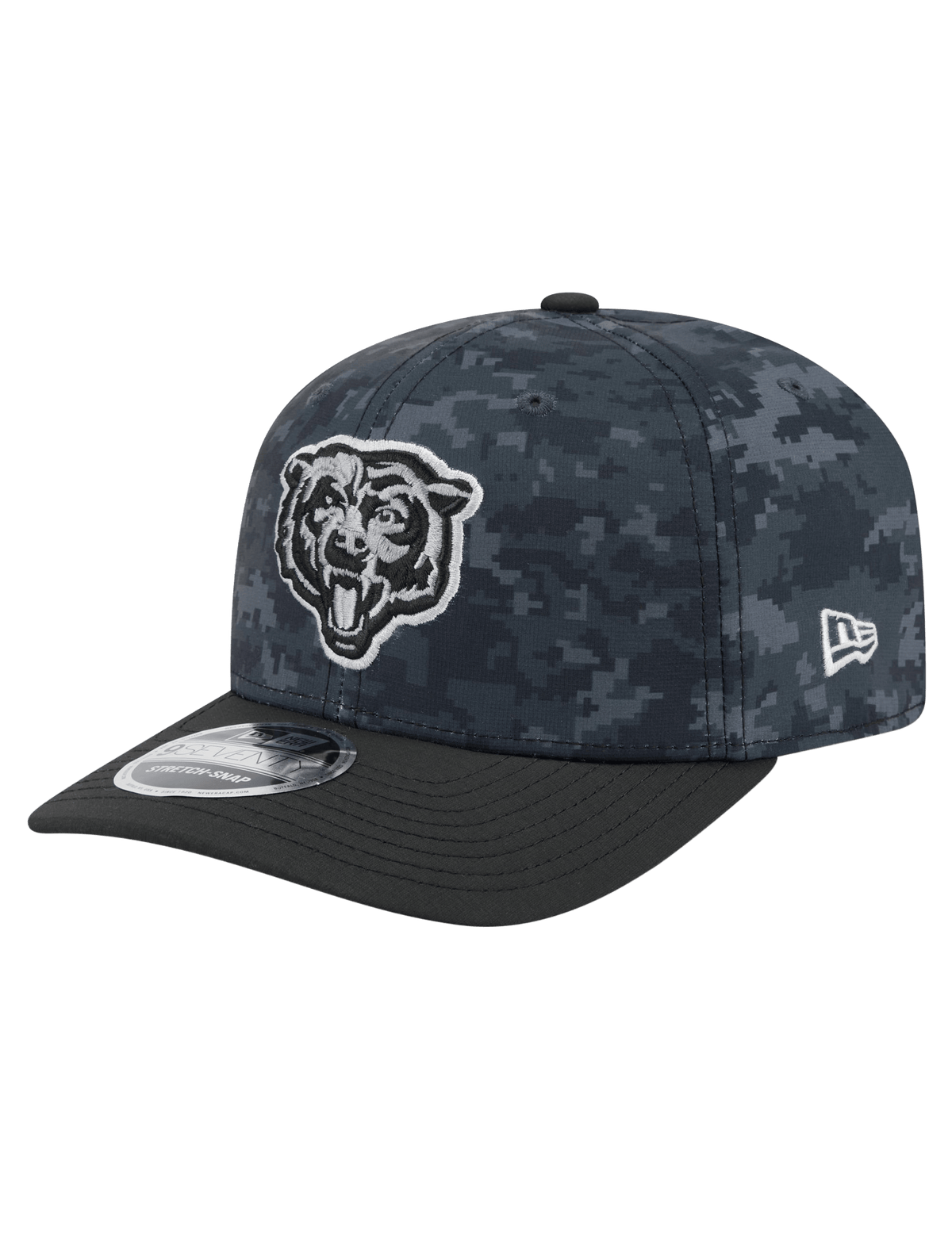 New Era Caps OSFM Chicago Bears New Era NFL 26 Salute To Service 9SEVENTY Sideline Stretch Snapback Hat