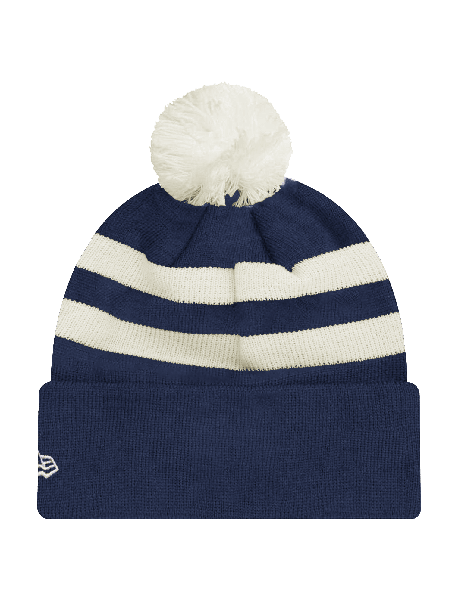New Era Beanies Chicago Bears New Era NFL Ivory Stripe Pom Knit Beanie - Navy
