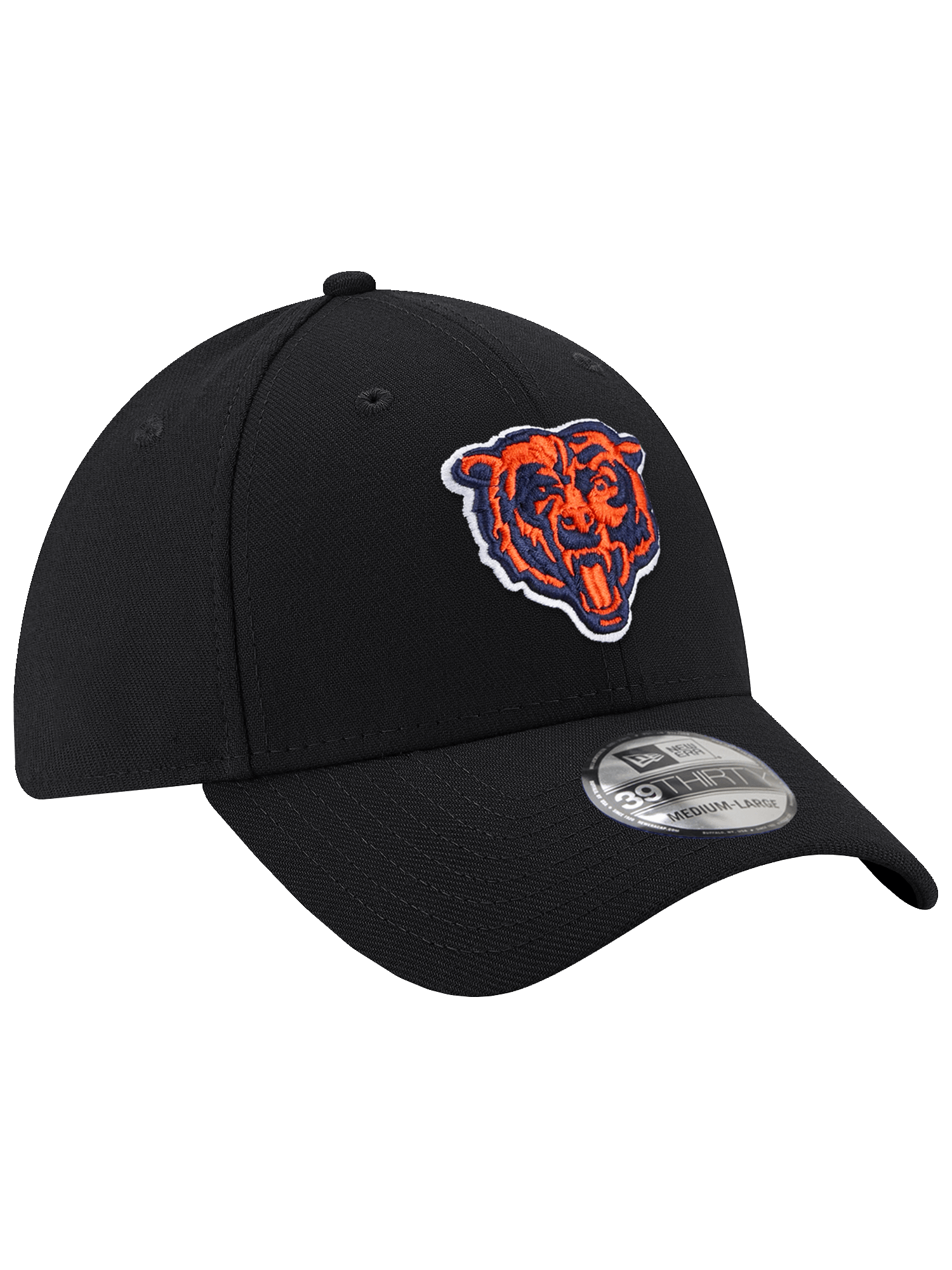 New Era Caps Chicago Bears New Era NFL Team 39THIRTY Stretch-Fit Hat - Black