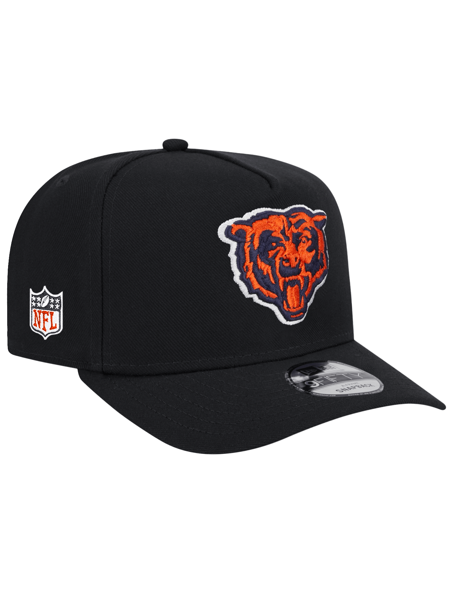 New Era Caps Chicago Bears New Era NFL Team 9FIFTY A-Frame Pre-Curved Snapback Hat - Black